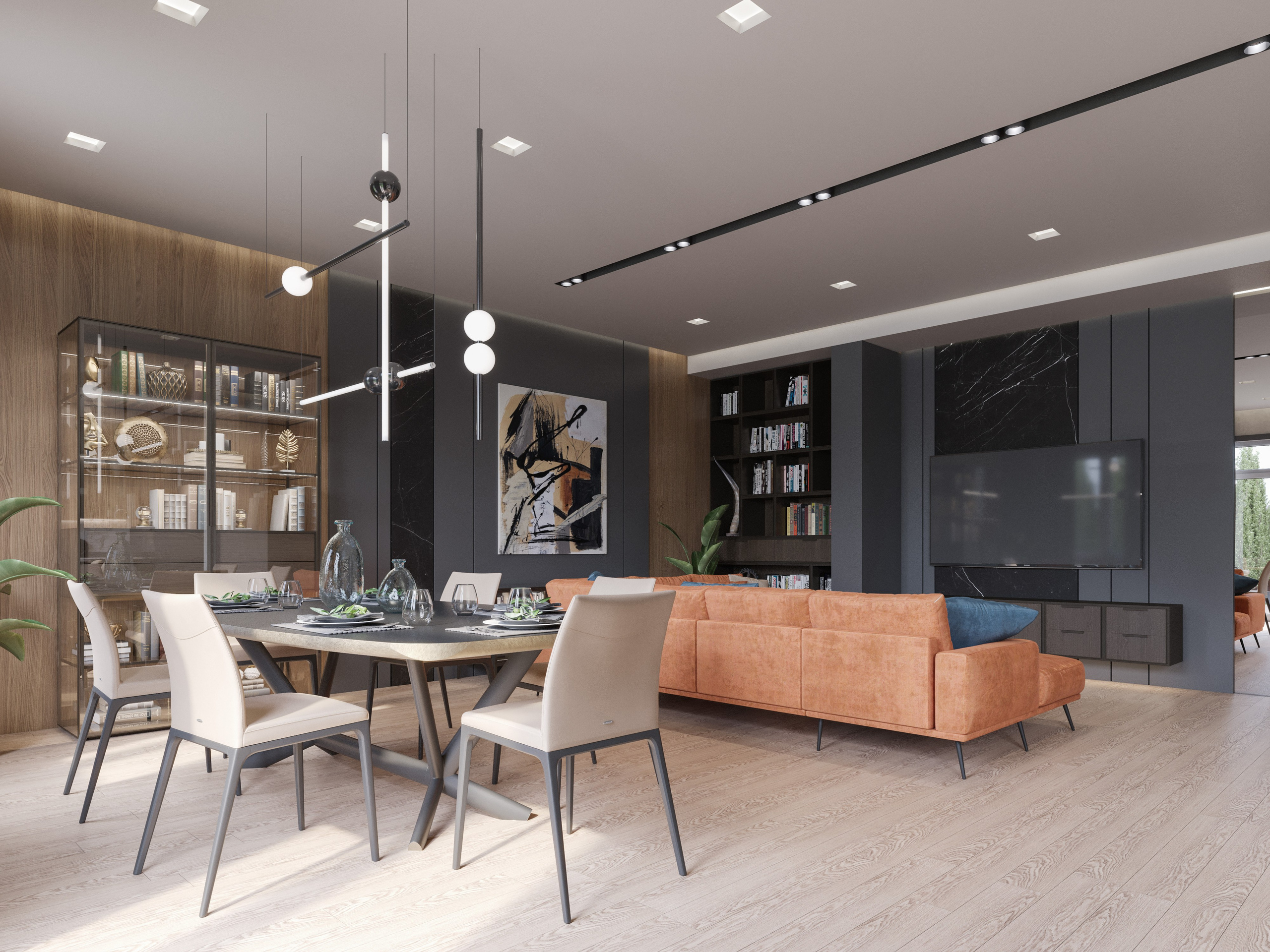 Проект Загородного Дома с 5 Детскими Комнатами | 3D Визуализация Современного Интерьера. Визуализатор интерьера в Москве | Брагин Кирилл