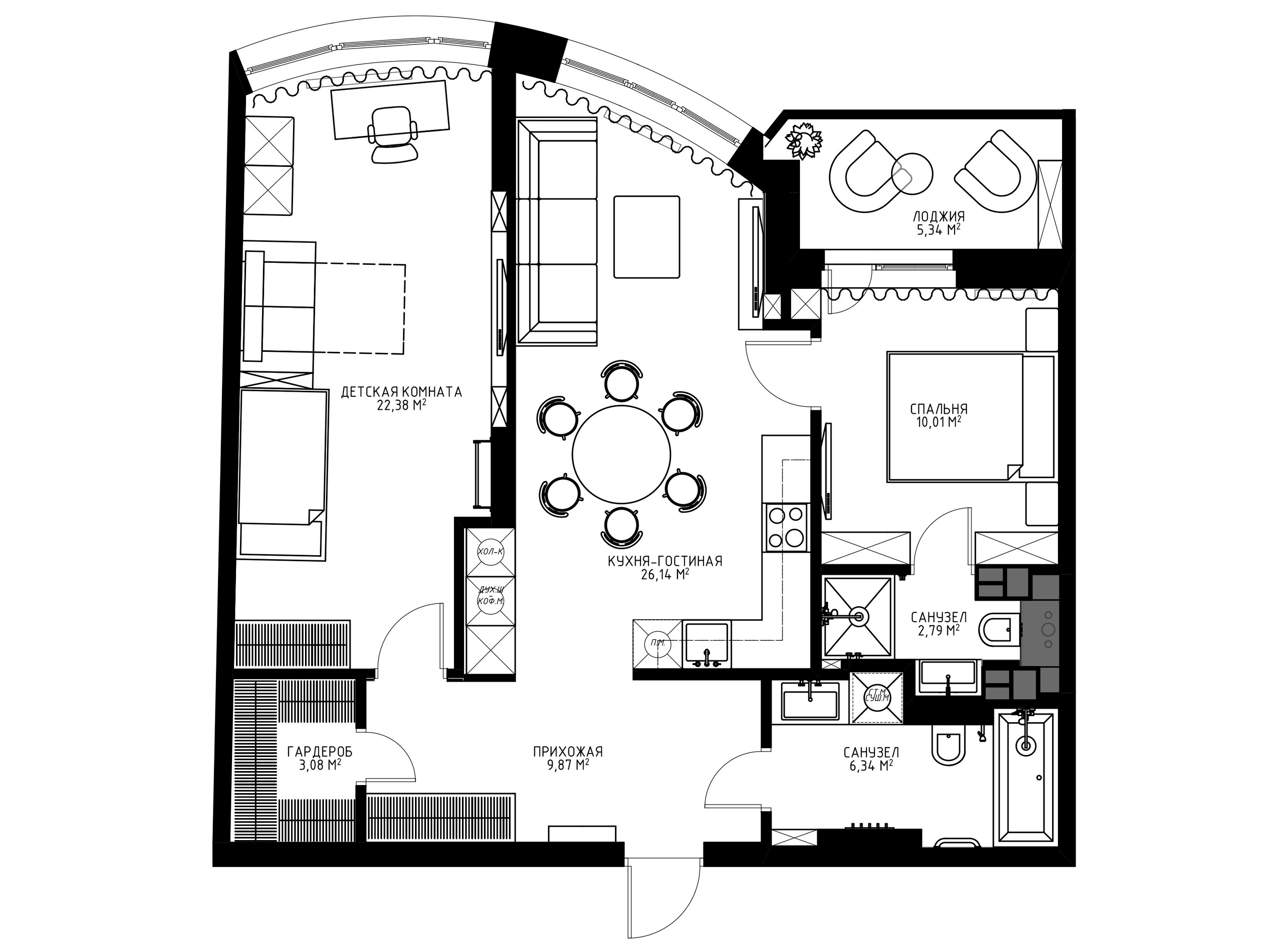 ЖК Браславский S84. Дизайн интерьера TATA VOLK