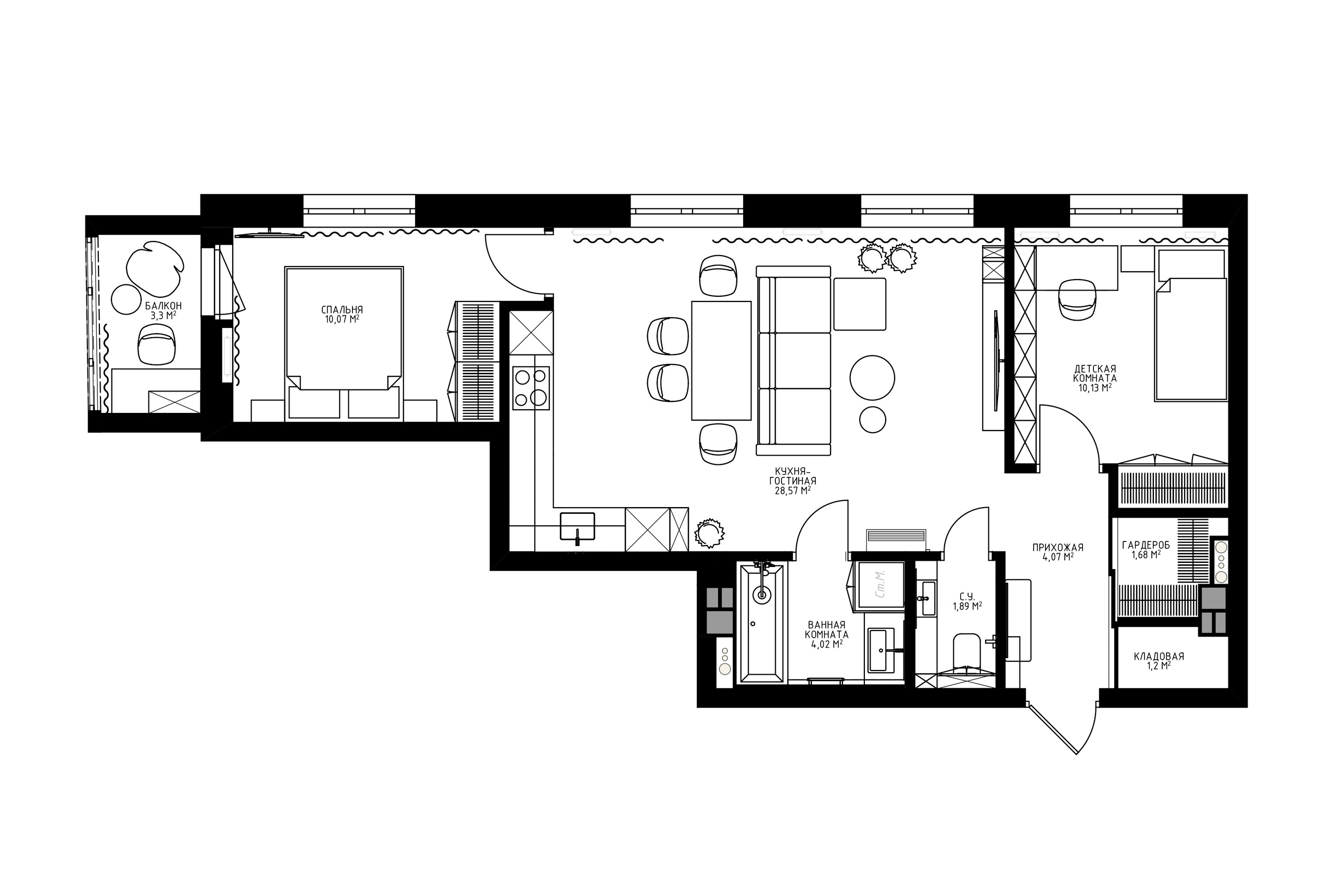 ЖК Минск Мир, дом Котор S70. Дизайн интерьера TATA VOLK