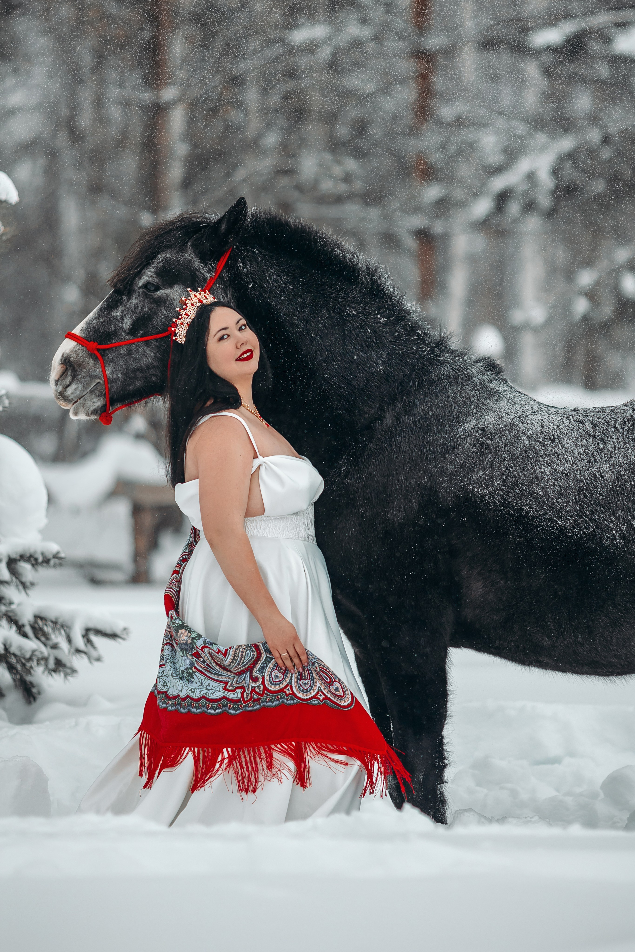 Яблоки на снегу. Анна Молчанова конный фотограф в Тюмени | фотосессии с лошадьми Тюмень