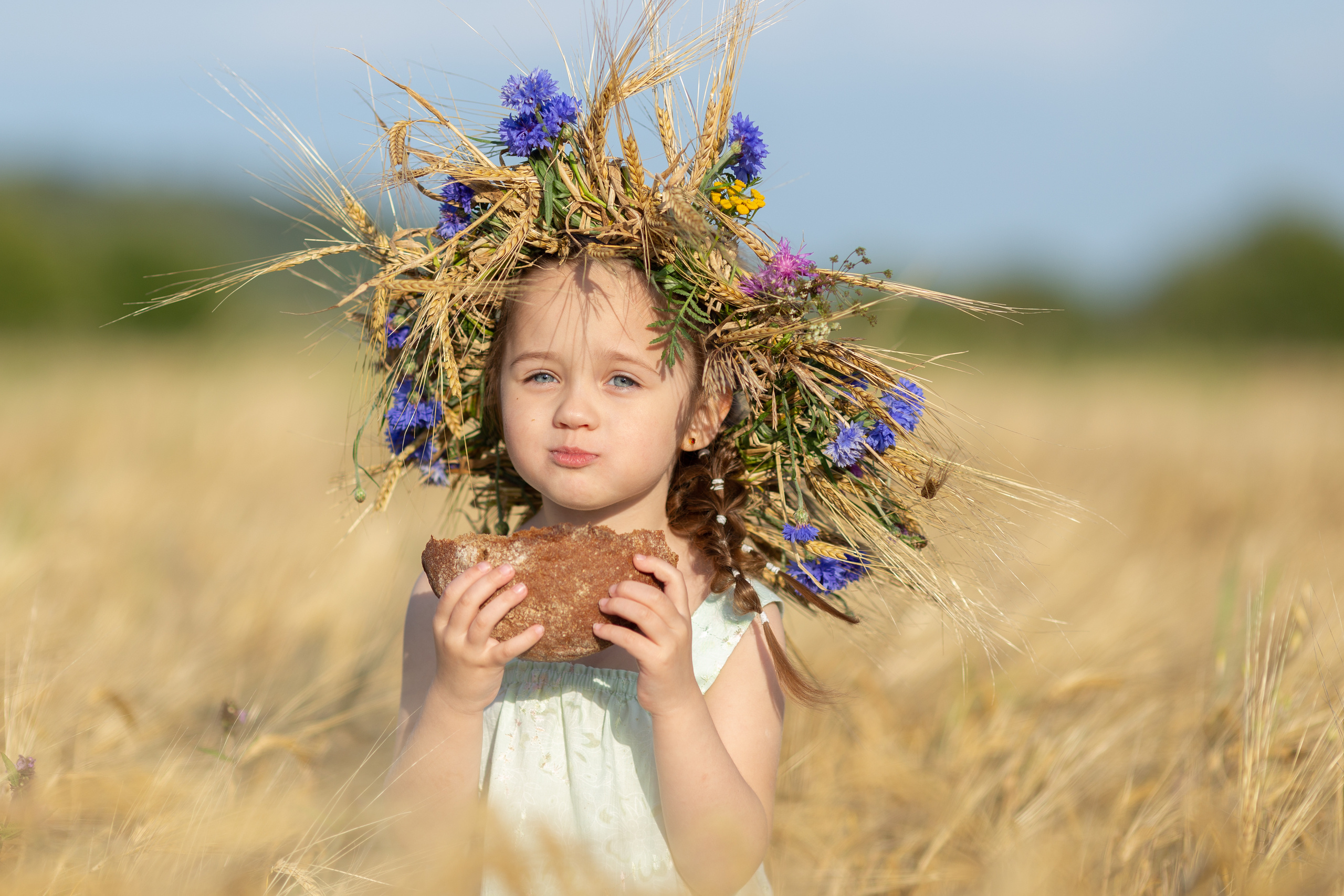 Настя. Вечер на ржаном поле. Актерское и модельное портфолио. Фотограф в Москве Екатерина Коломеец