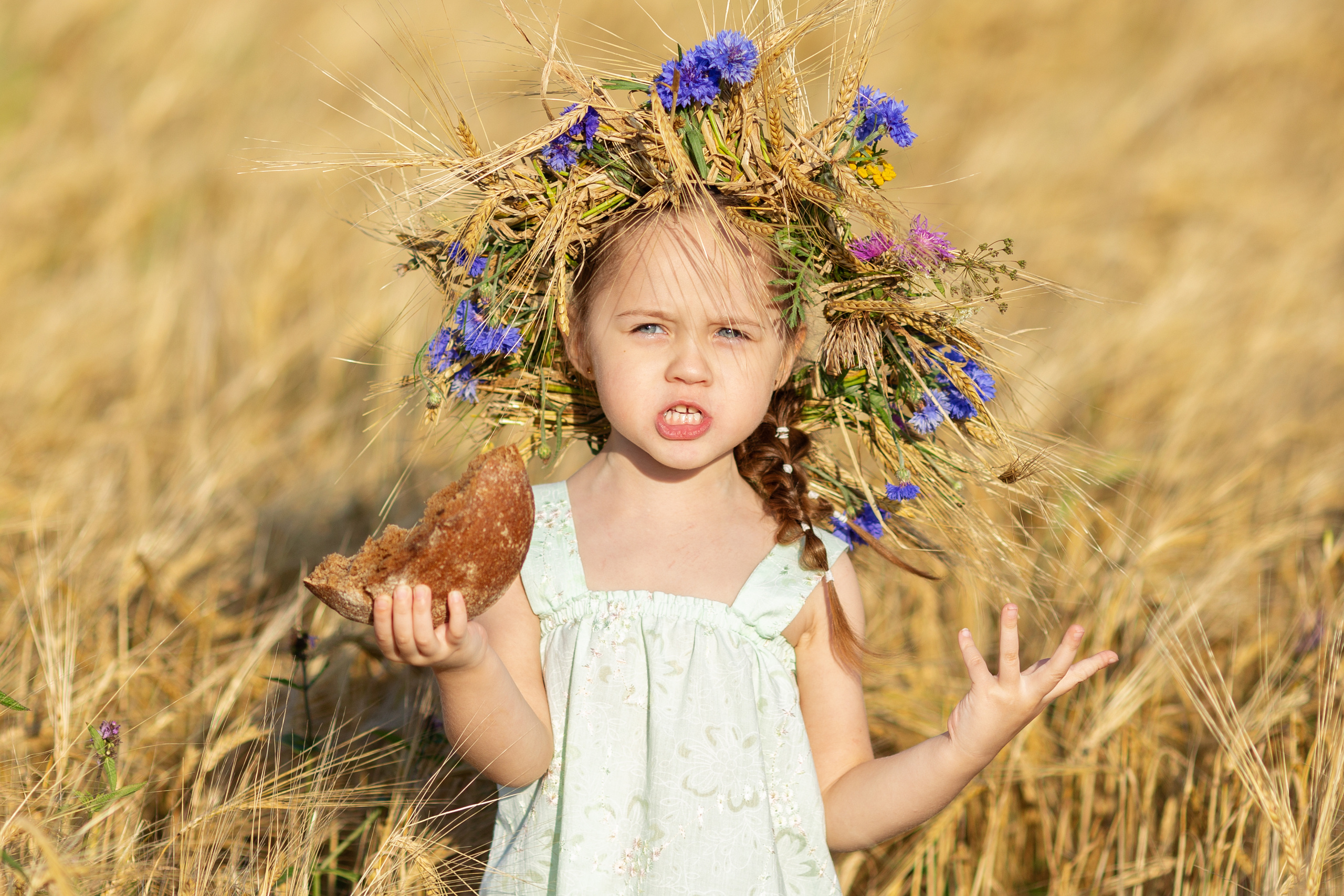 Настя. Вечер на ржаном поле. Актерское и модельное портфолио. Фотограф в Москве Екатерина Коломеец