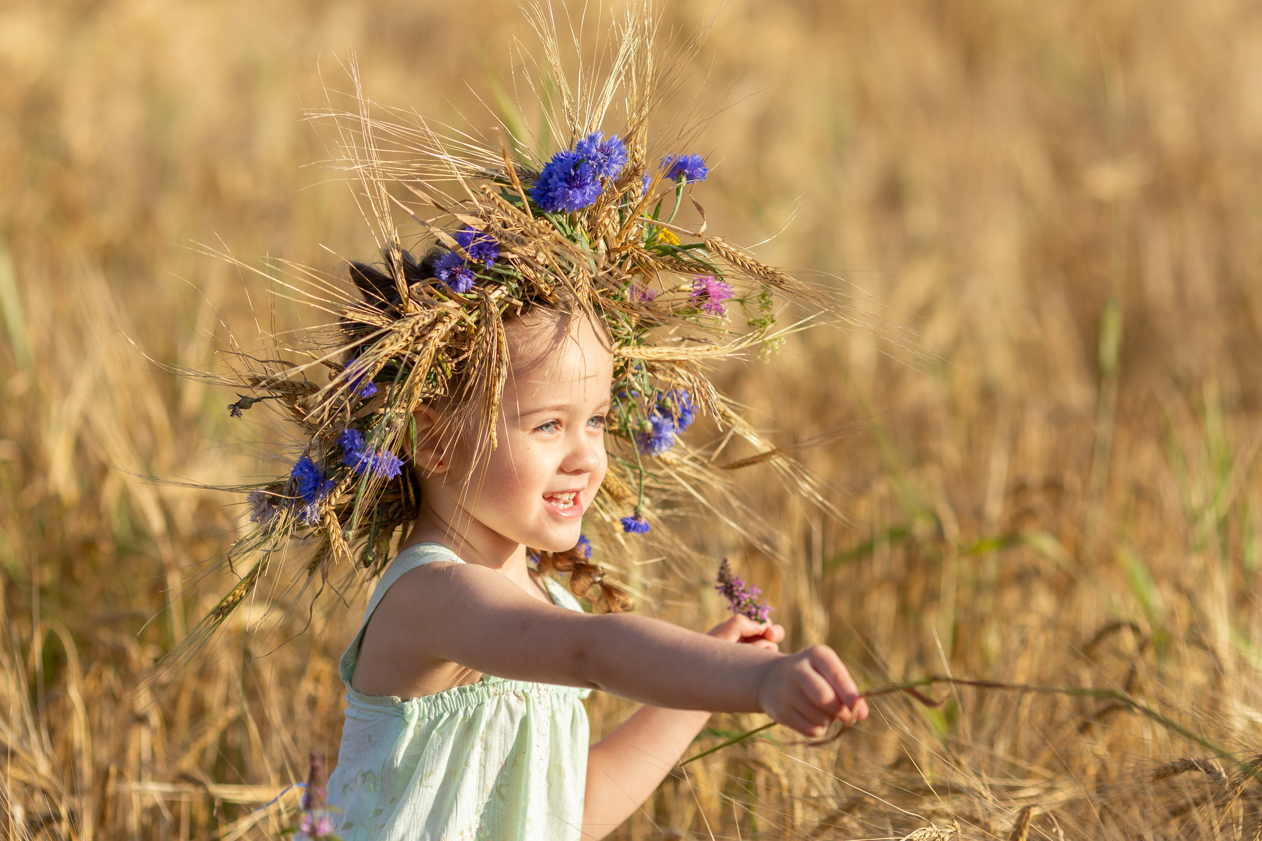 Настя. Вечер на ржаном поле. Актерское и модельное портфолио. Фотограф в Москве Екатерина Коломеец