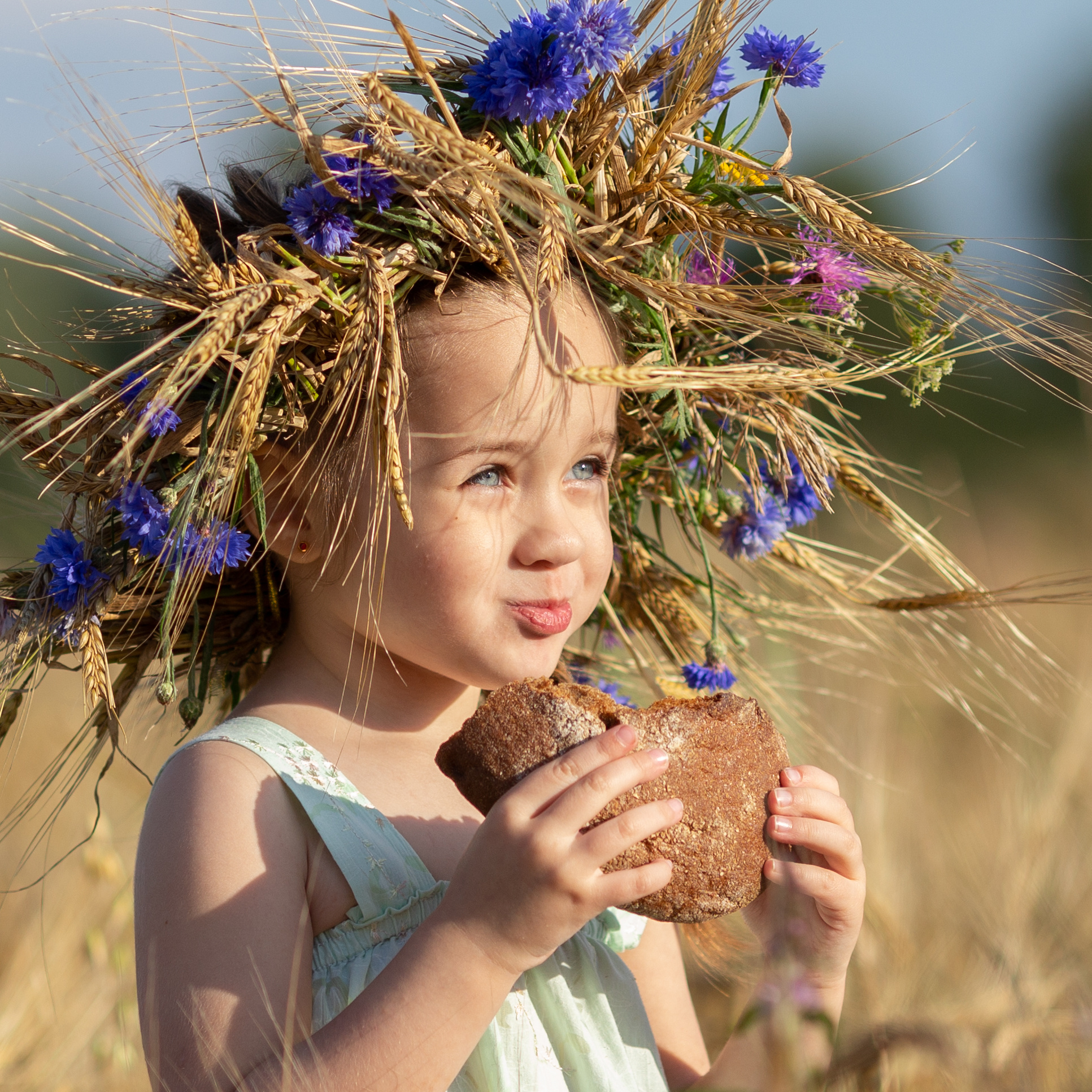 Настя. Вечер на ржаном поле. Актерское и модельное портфолио. Фотограф в Москве Екатерина Коломеец
