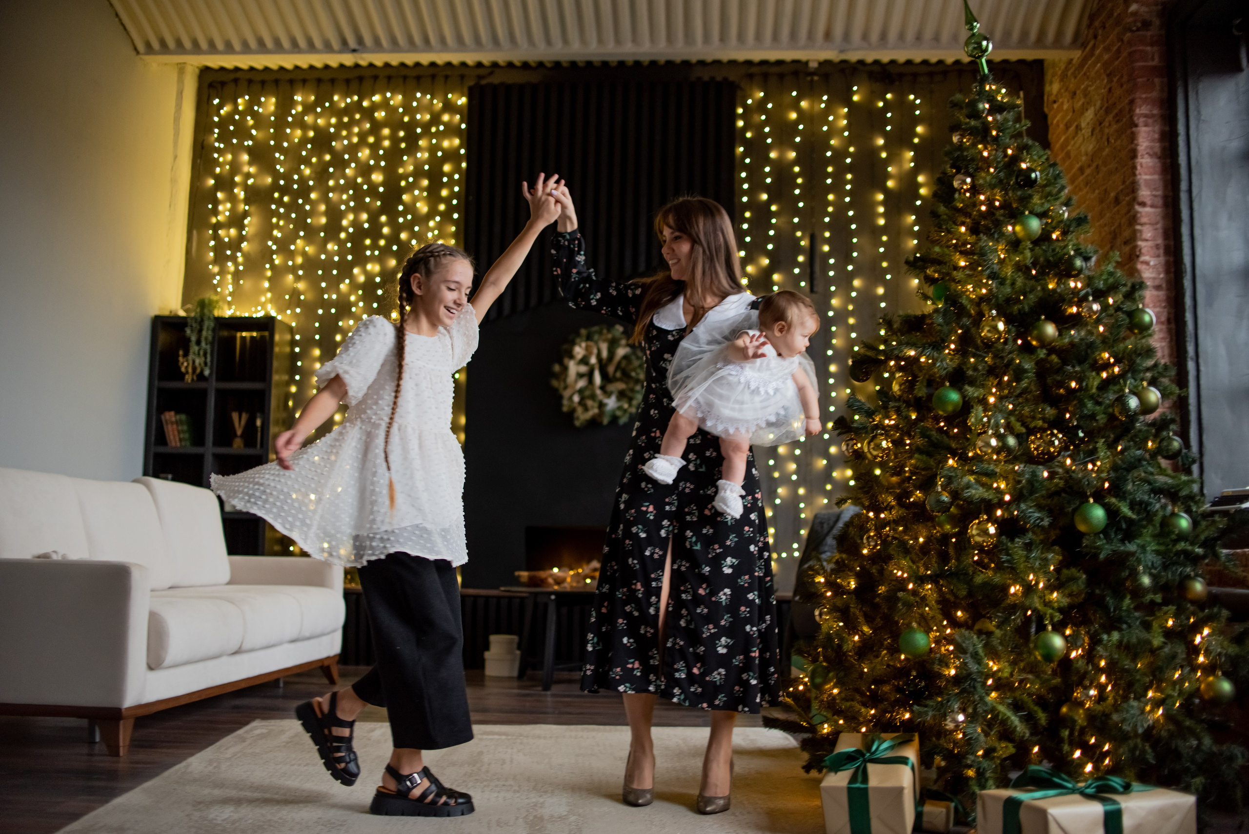 Новогодние фотосессии в студиях. Свадебный и семейный фотограф Екатерина Пушан. Москва, Балашиха, Железнодорожный, Солнечногорск