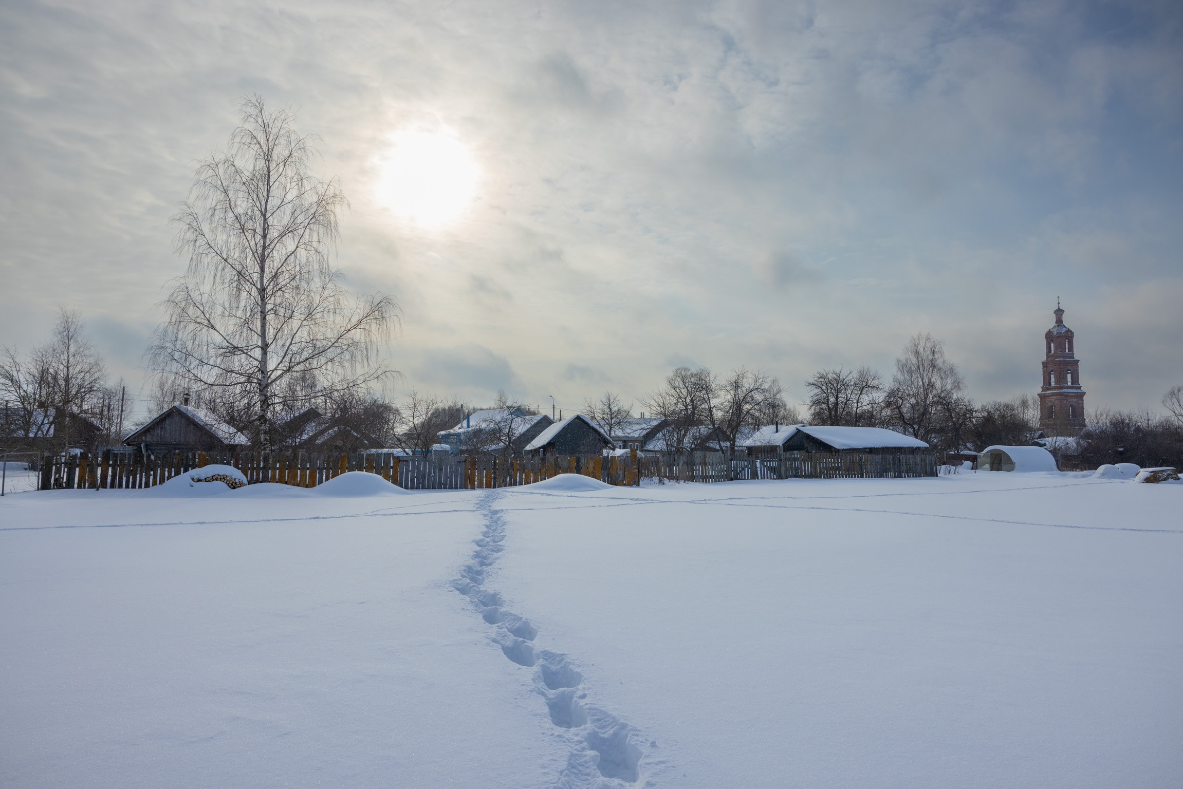 Зима в деревне Ивановской области