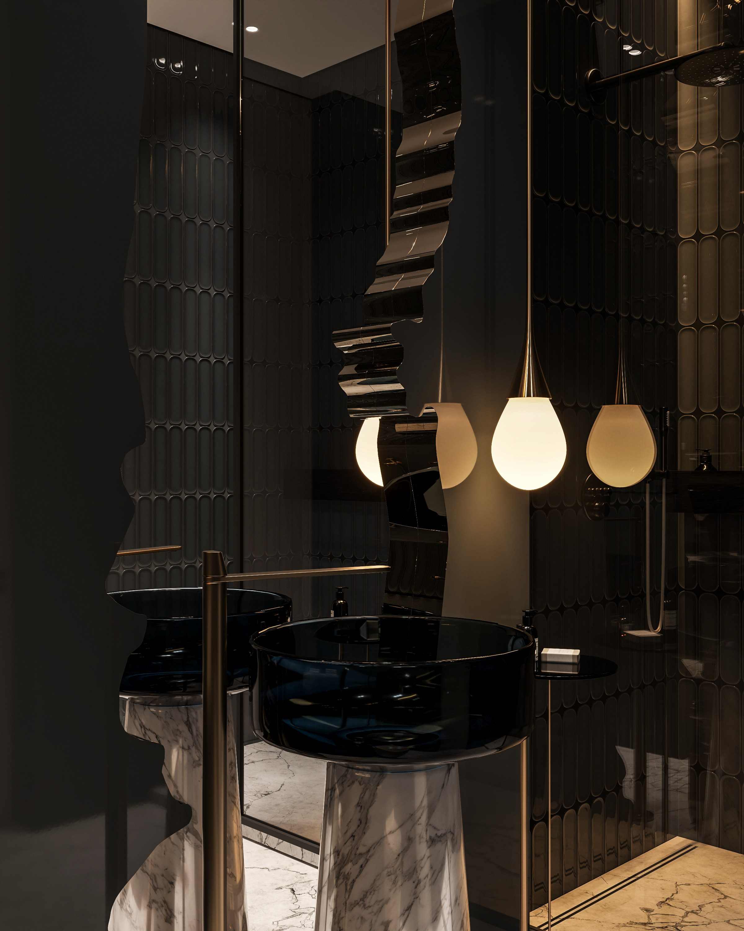 Powder Room. 3D визуализация интерьеров — Ирина