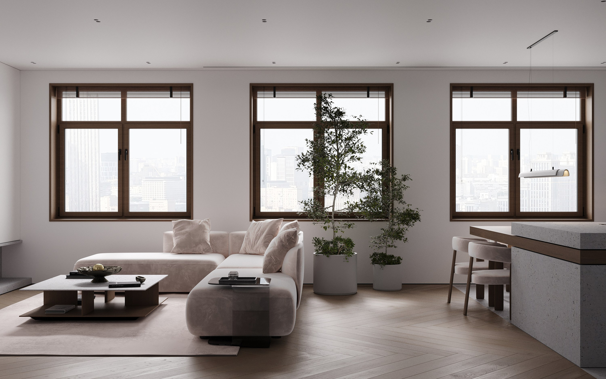 Living room. 3D визуализация интерьеров — Ирина