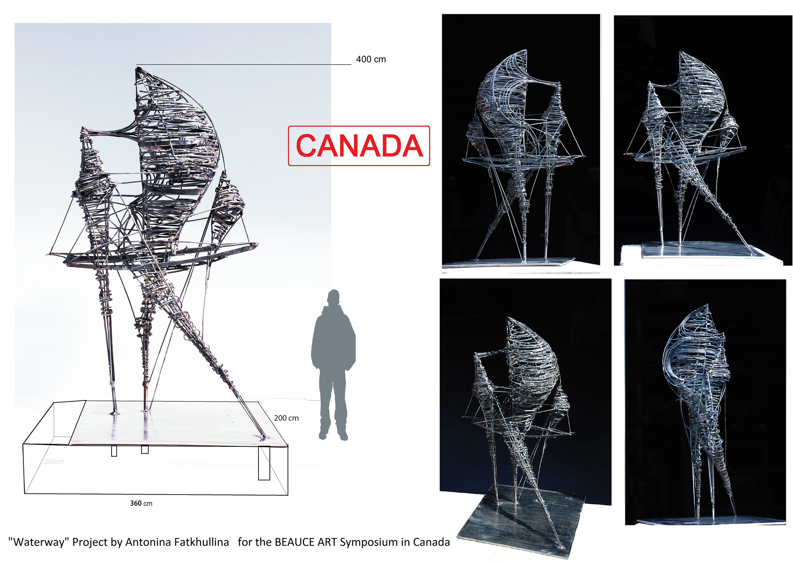 Водный путь / Летучий корабль/Канада/Квебек/2019. Художник — скульптор Антонина Фатхуллина