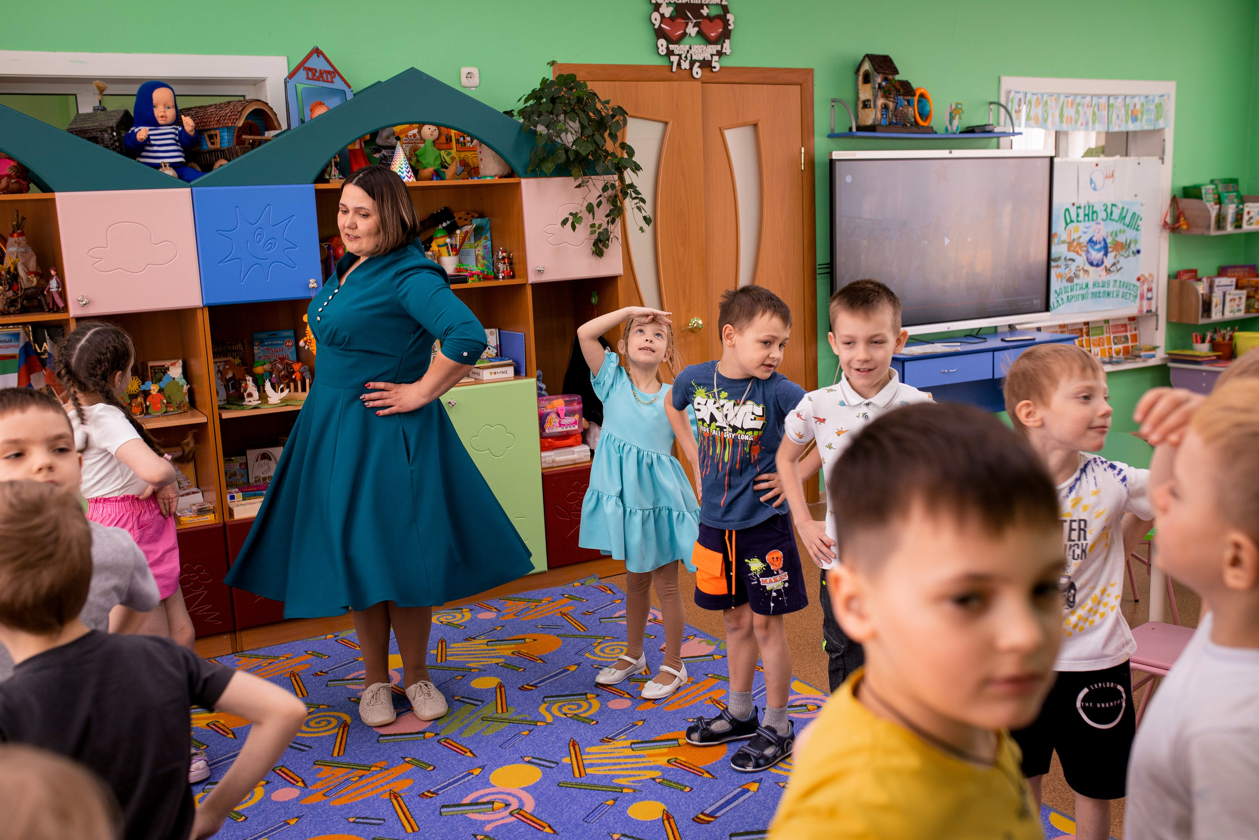 Степа, Даша и Алиса в детском саду. Семейный и детский фотограф город Тында Дарья