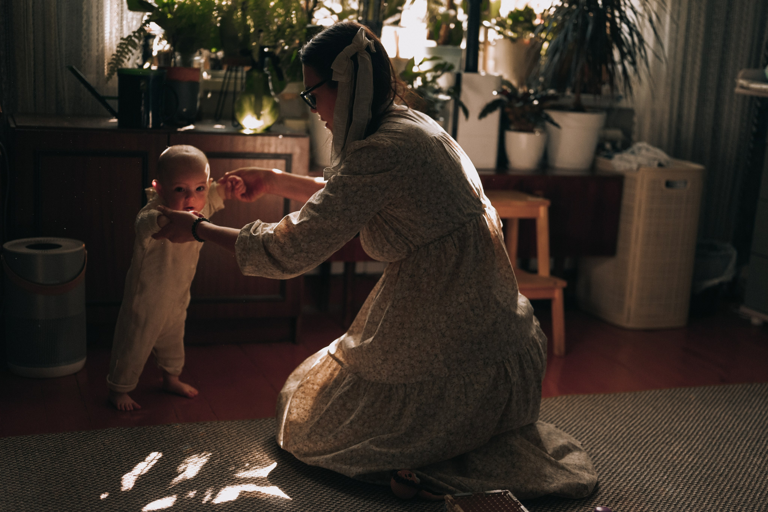 Утро мамы и малыша. Дарья и Евсей. Семейный фотограф в Москве Дарья Пузикова