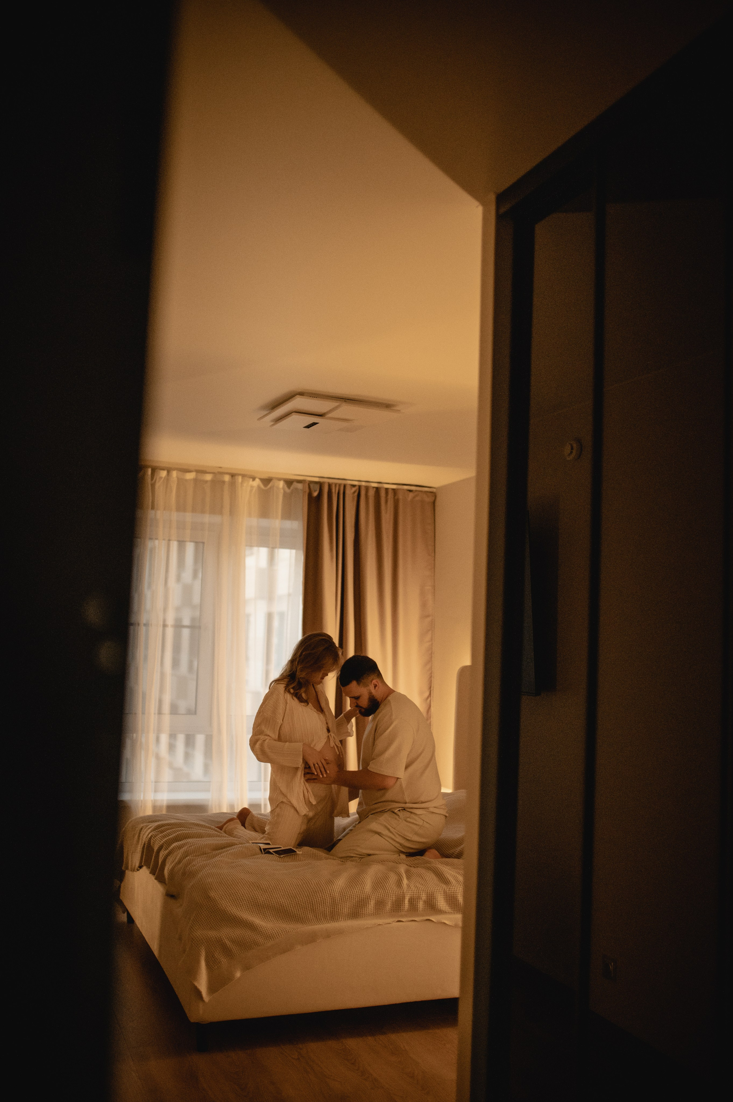 Домашняя фотосессия беременности. Семейная фотосессия Бутово Москва фотограф Алина Морщагина