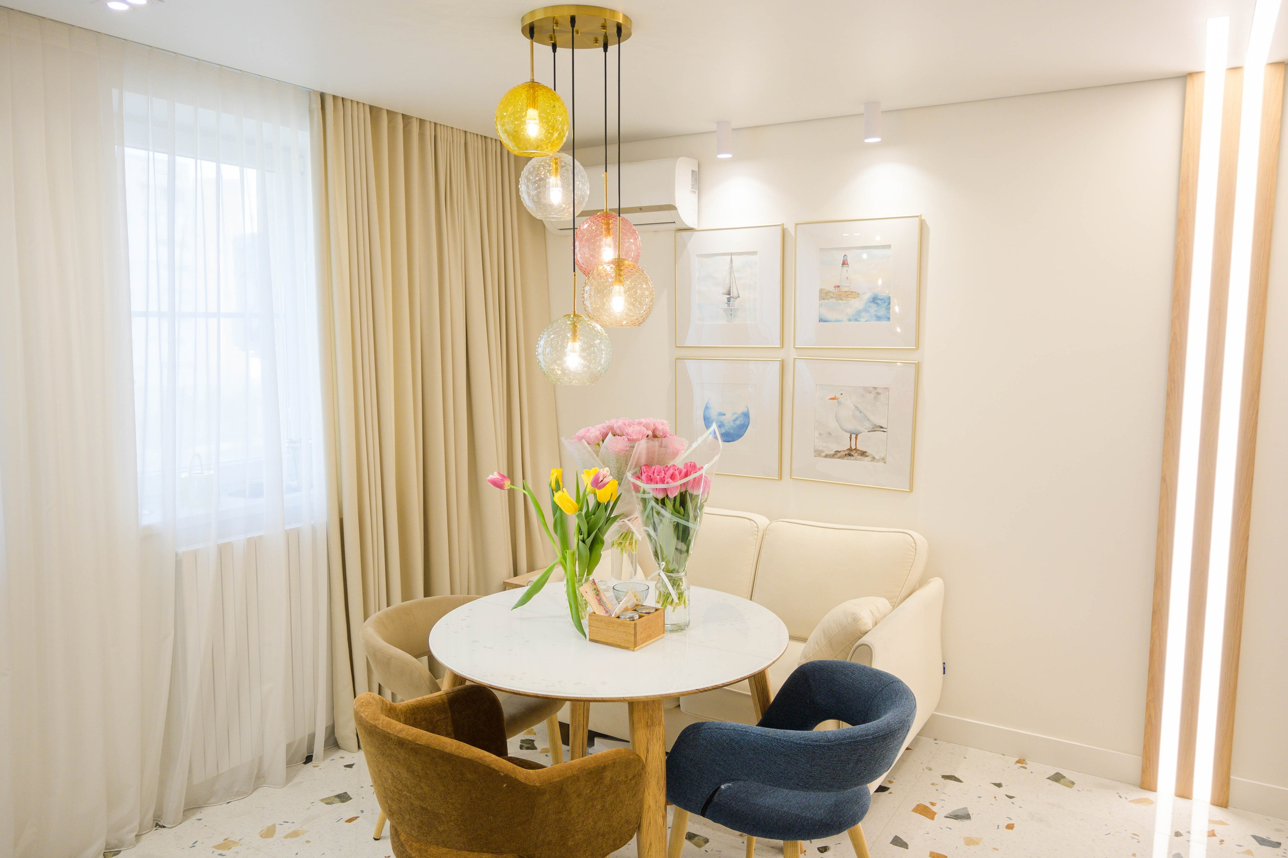 The apartment is in a modern style. Fotograf Dmitrii Donets