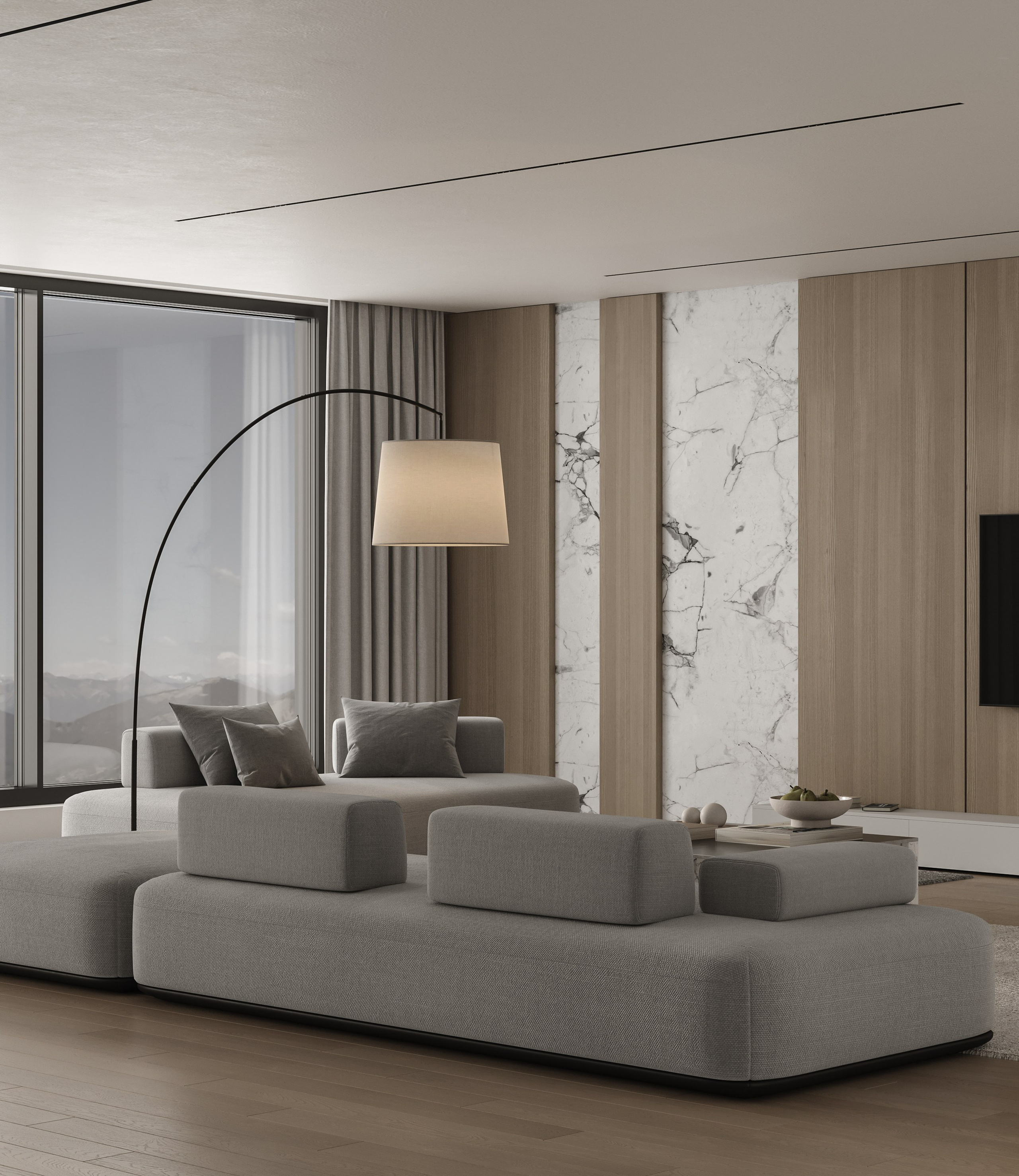 3д визуализация интерьера в современном стиле 