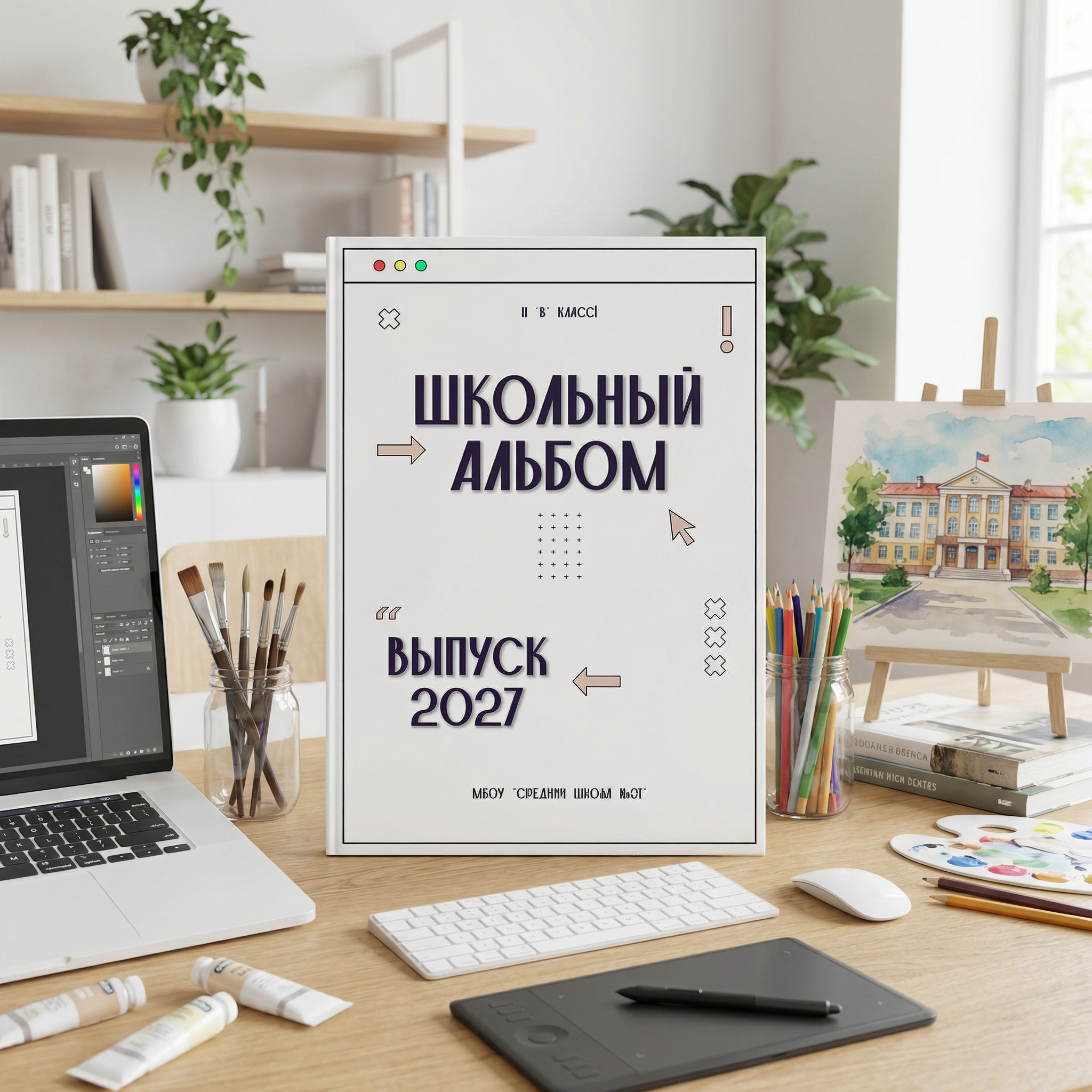 036 Internet II. Дизайны, psd шаблоны школьных и выпускных альбомов и обложек