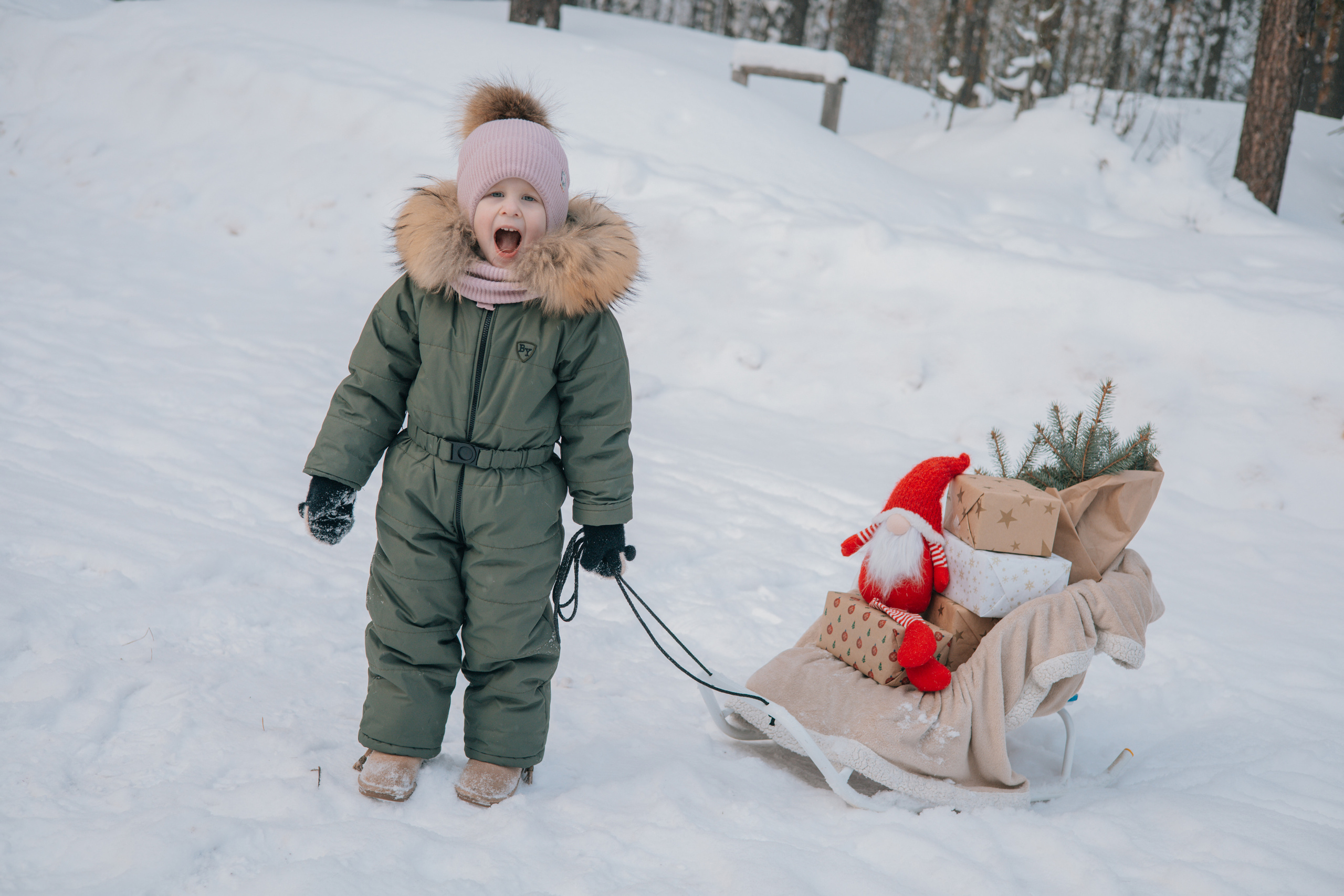 Зимняя детская фотосессия Златы. Семейные и индивидуальные съемки в Йошкар-Оле