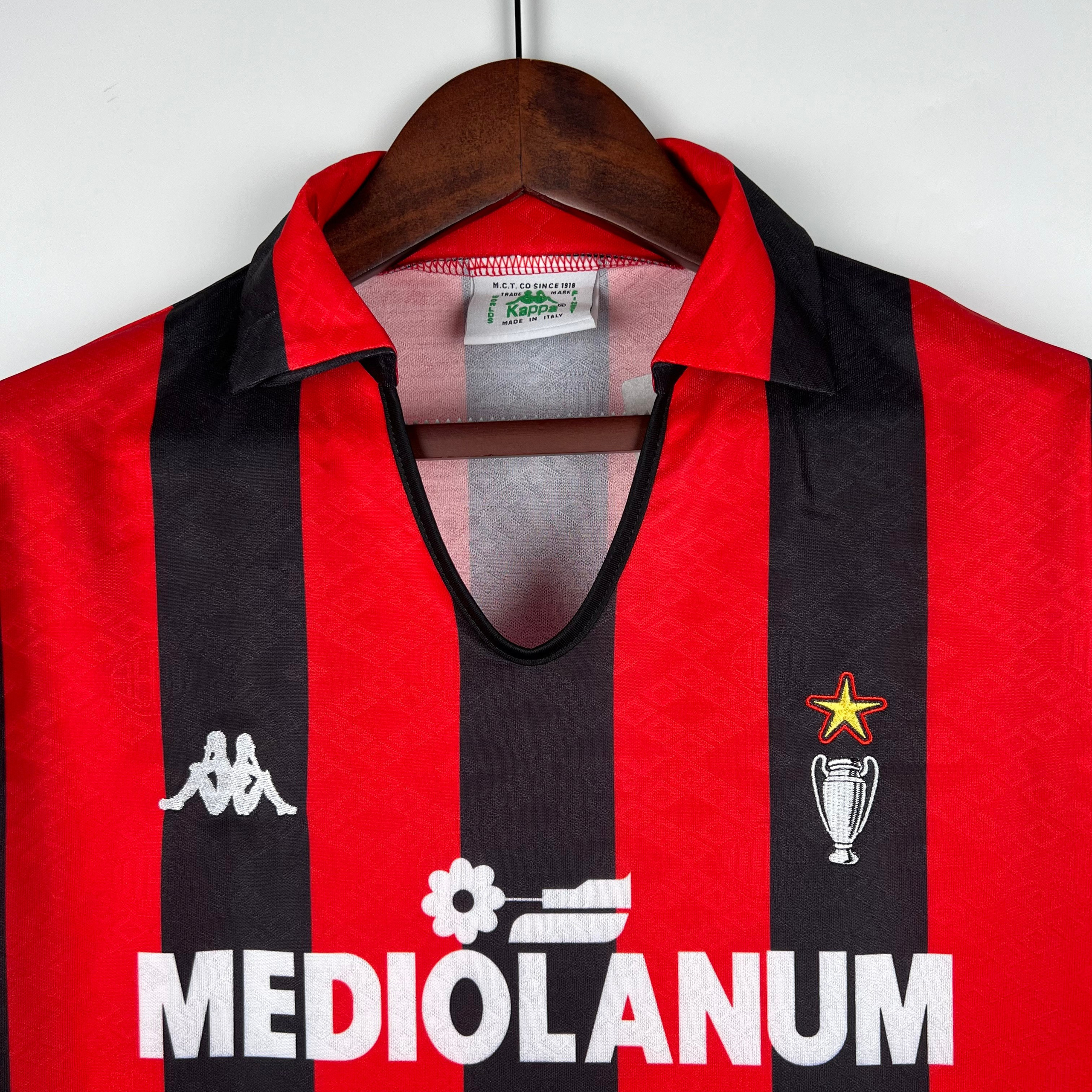 Домашняя ретро футболка Milan 1989-1990. Футбольный магазин — ssw_magazin