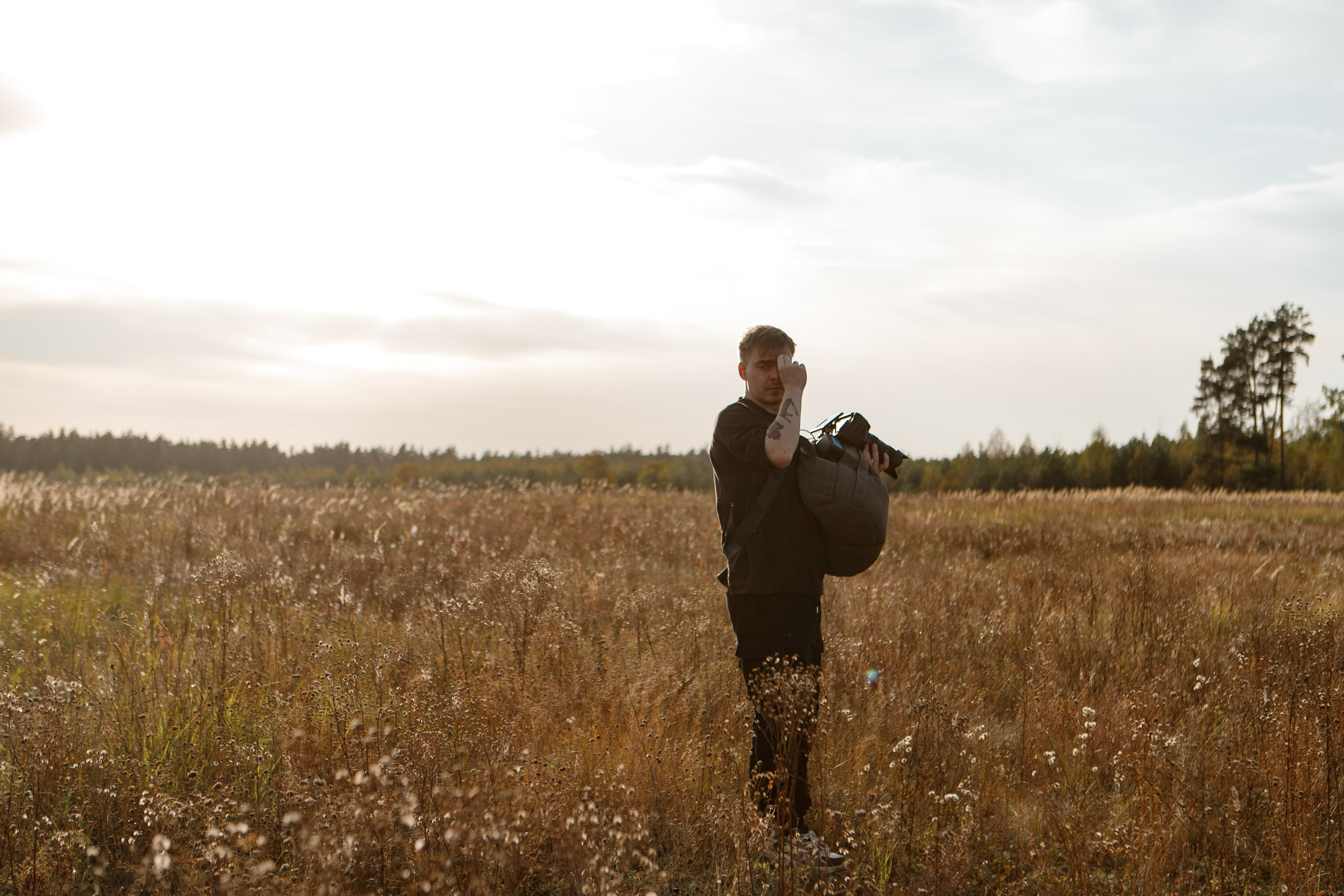 Backstage. Съемка клипа в поле. Фотограф Анастасия Кулешова