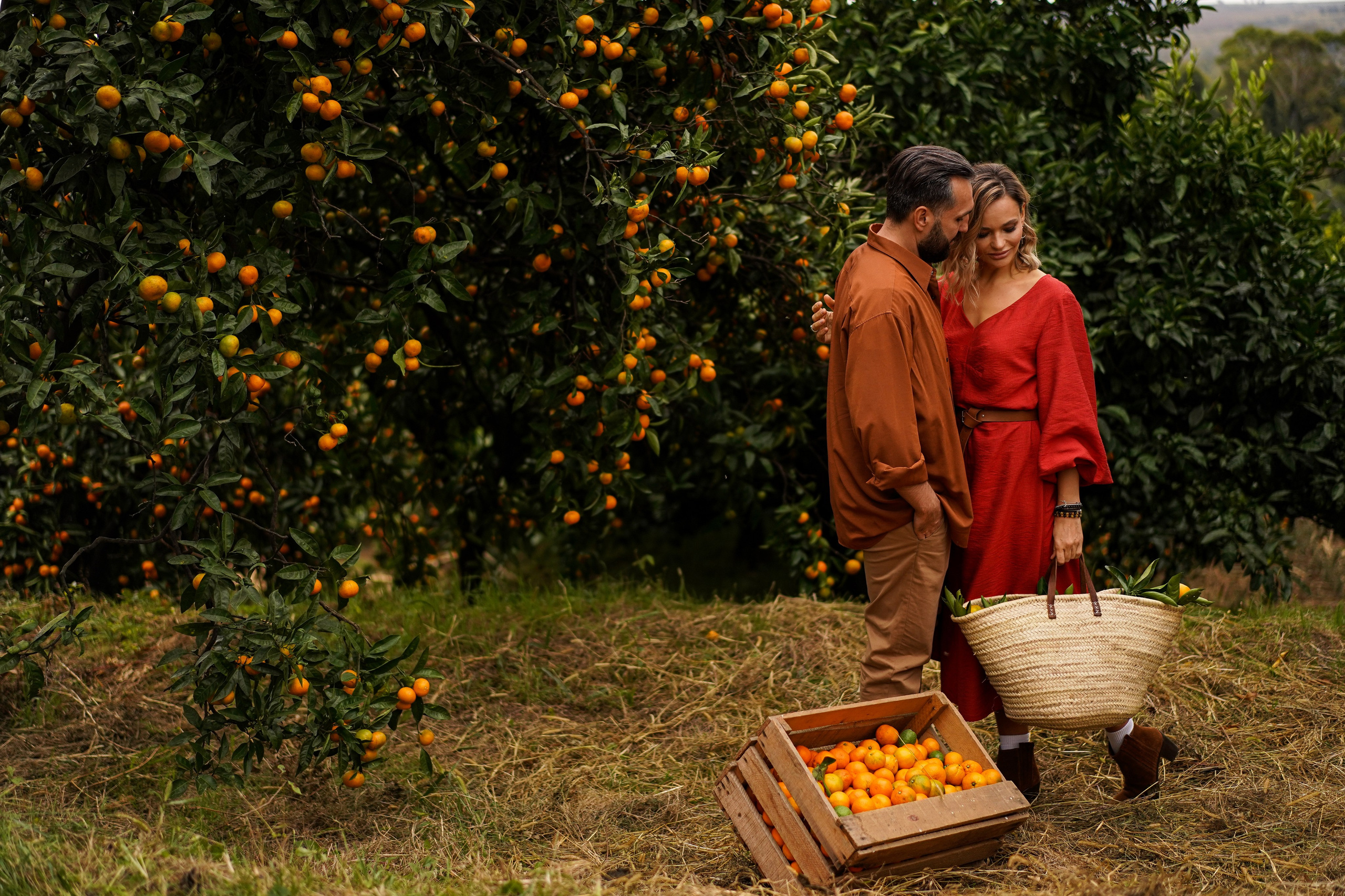 Lovestory на плантации с мандаринами в Абхазии. Фотограф Москва и Видеограф Москва