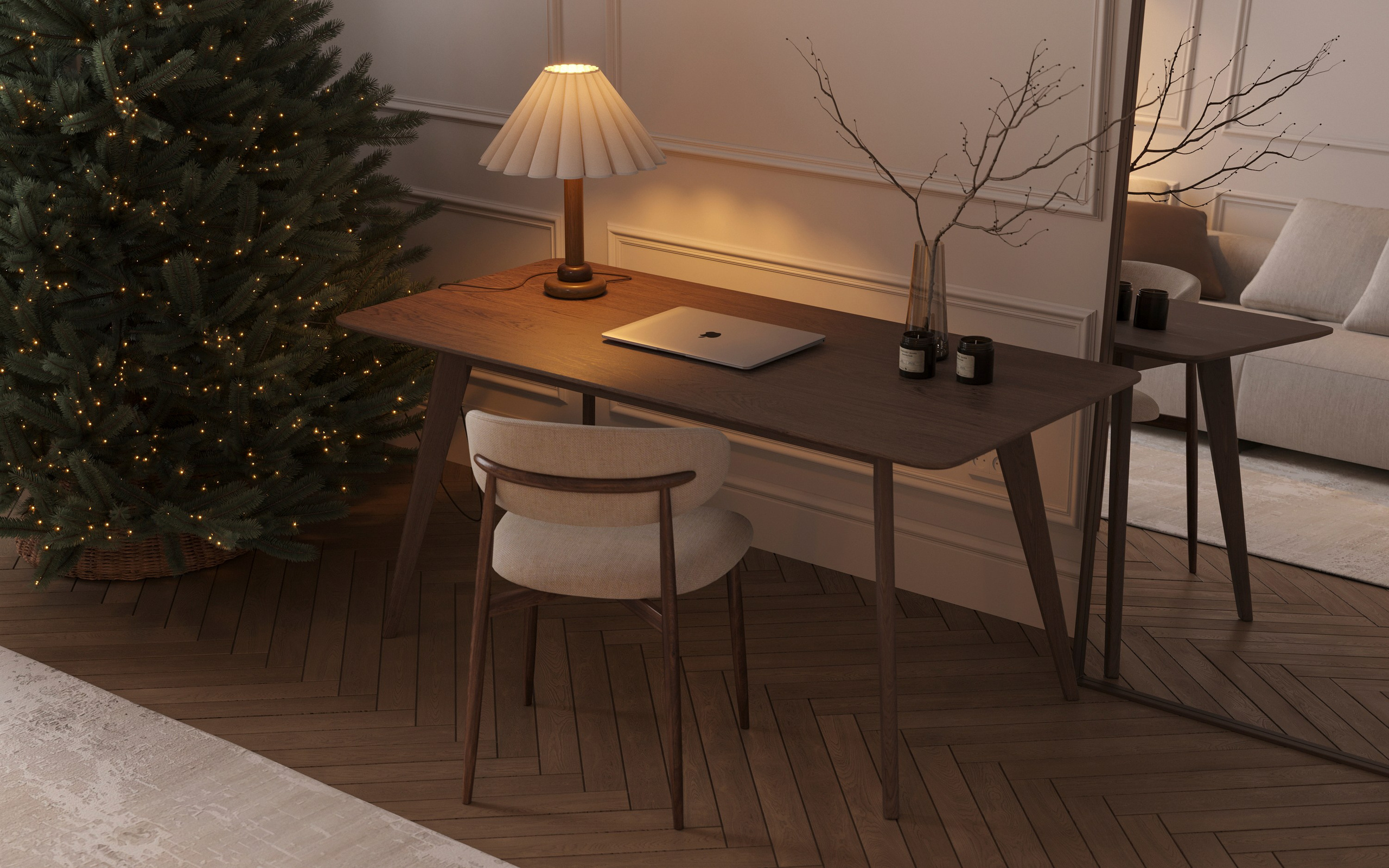 CHRISTMAS CHARM | DESIGNER ANNE KIREEVA. Interior Visualization by Valerie Stetyukevich