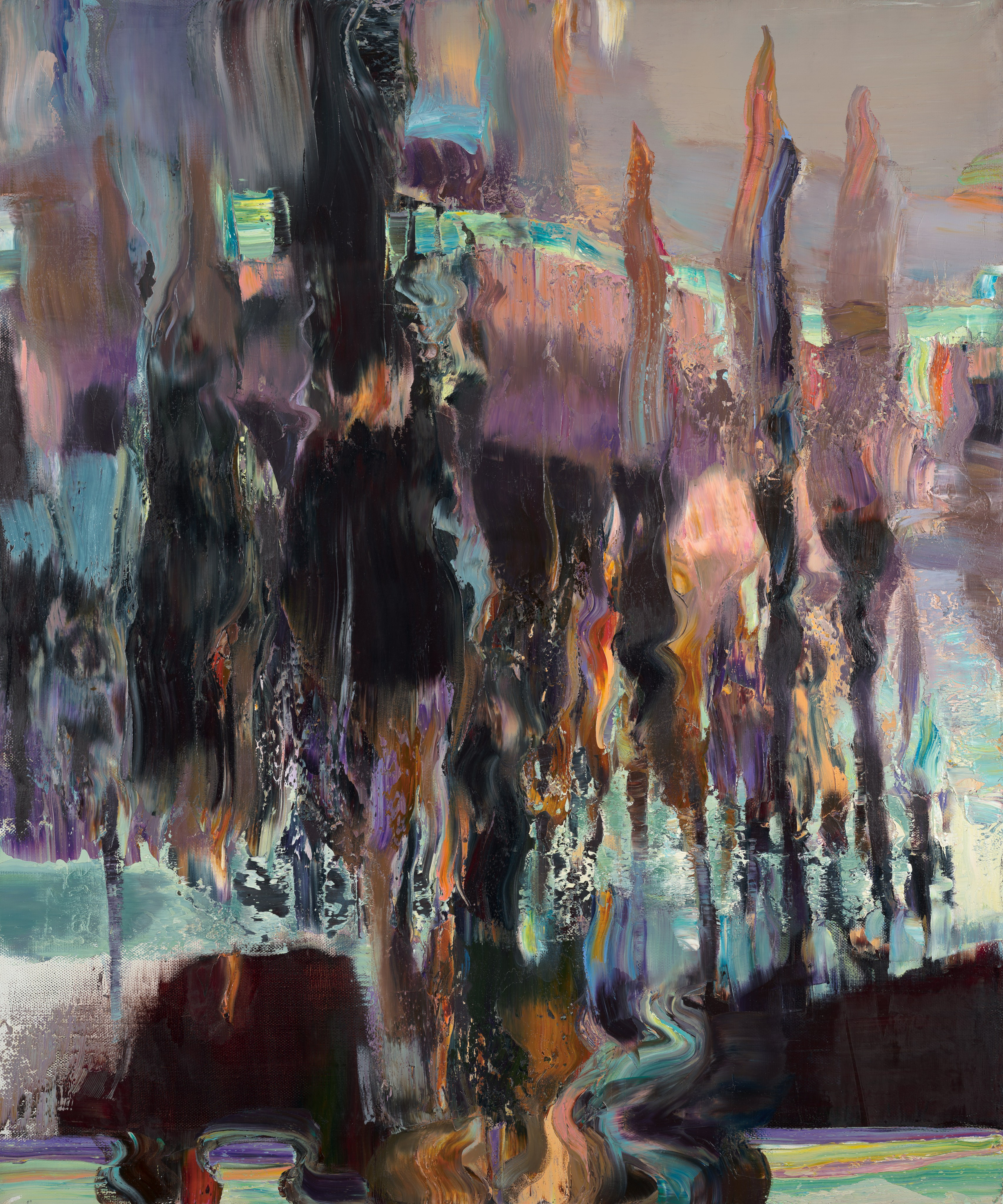 «Кипарисы» - художник Лариса Блохина (холст, масло, 120x100 см, 2025)