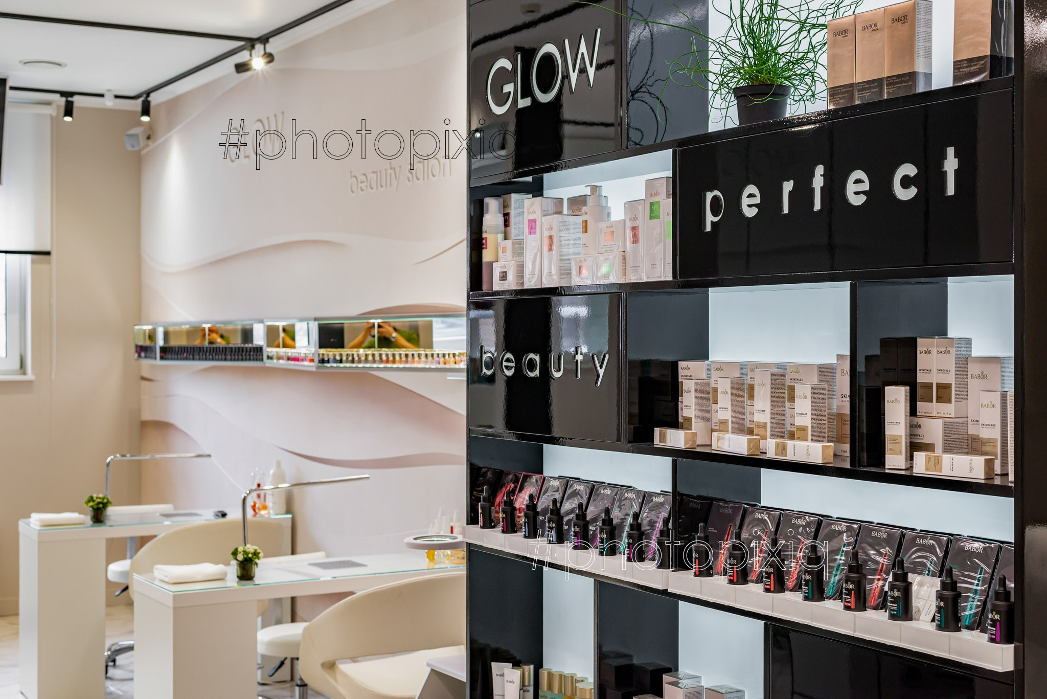 Интерьерная съёмка салона красоты GLOW. Интерьерная съёмка и виртуальные туры — Интерьерный фотограф Кузнецов Сергей (photopixiq)