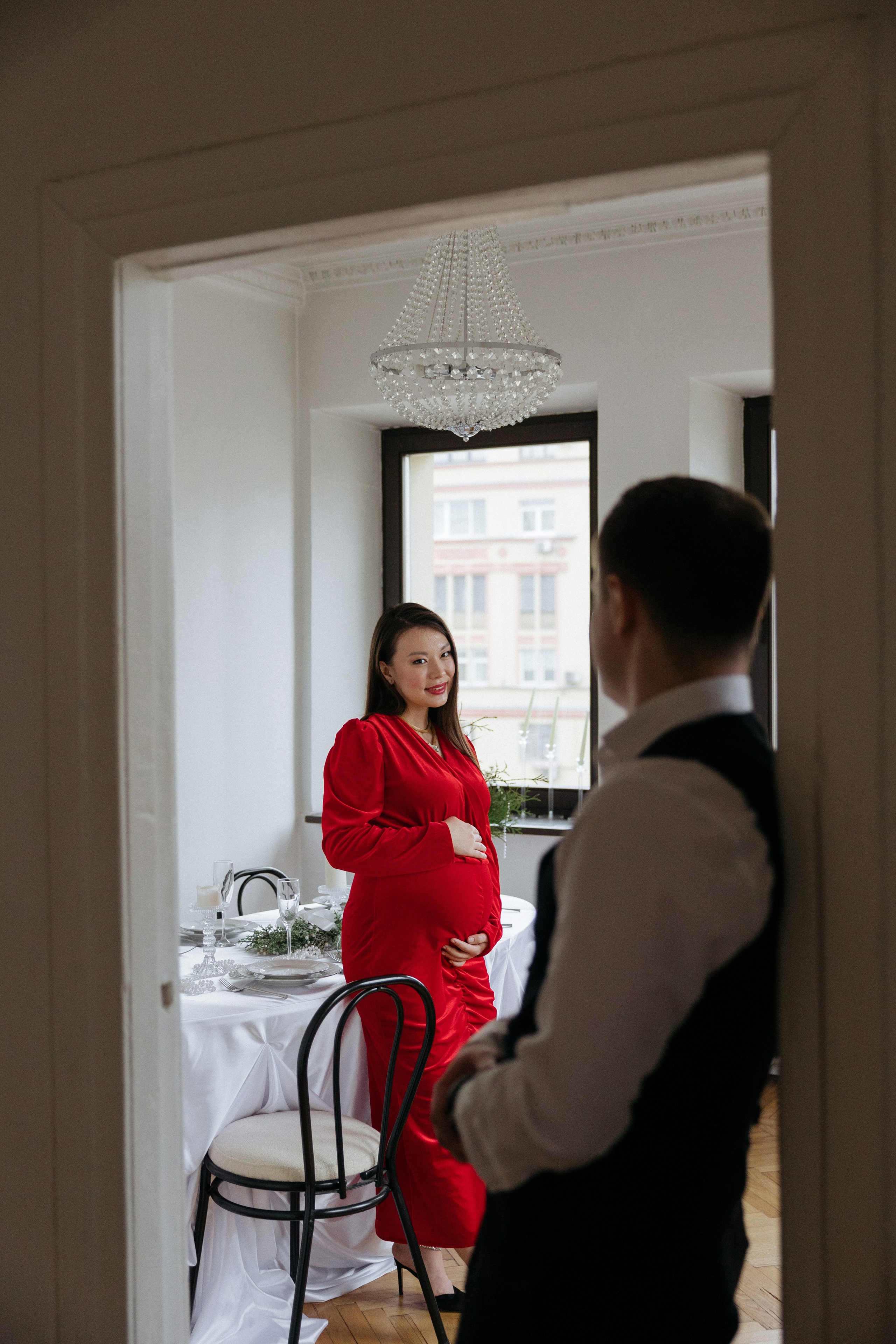 Семейная новогодняя фотосессия беременности. Свадебный фотограф в Москве Полина Лелетко