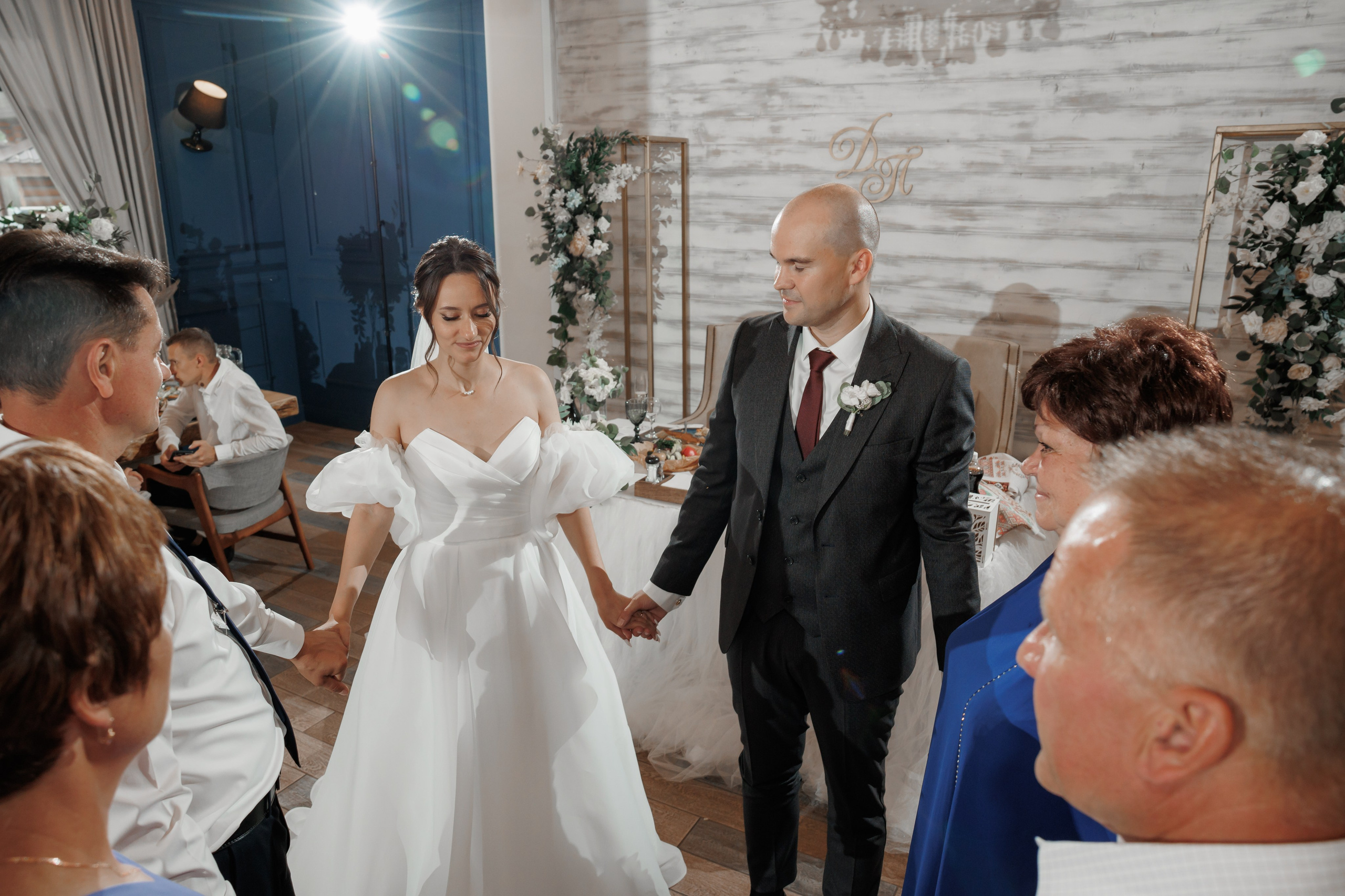 Полина и Дмитрий, загородный клуб «Барин», ЗАГС в г. Пушкино. Свадебный и репортажный фотограф (Москва, Королев и другие)