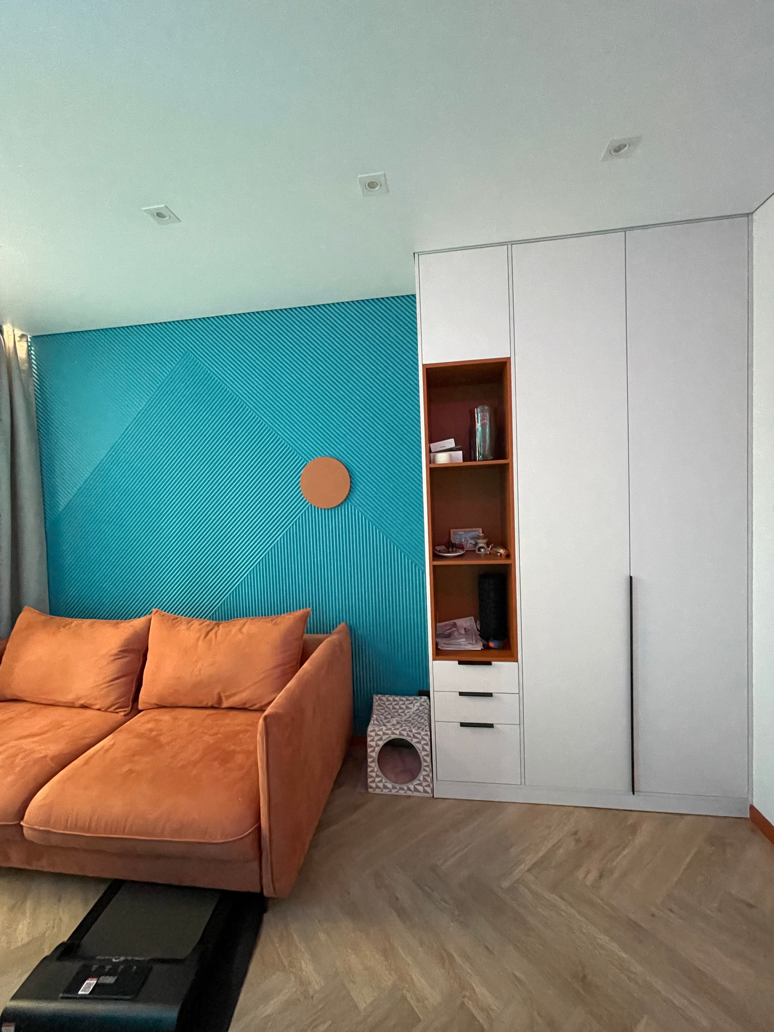 «Цитрусовый микс» 87кв.м, фото. Дизайнер интерьеров Olala interior design