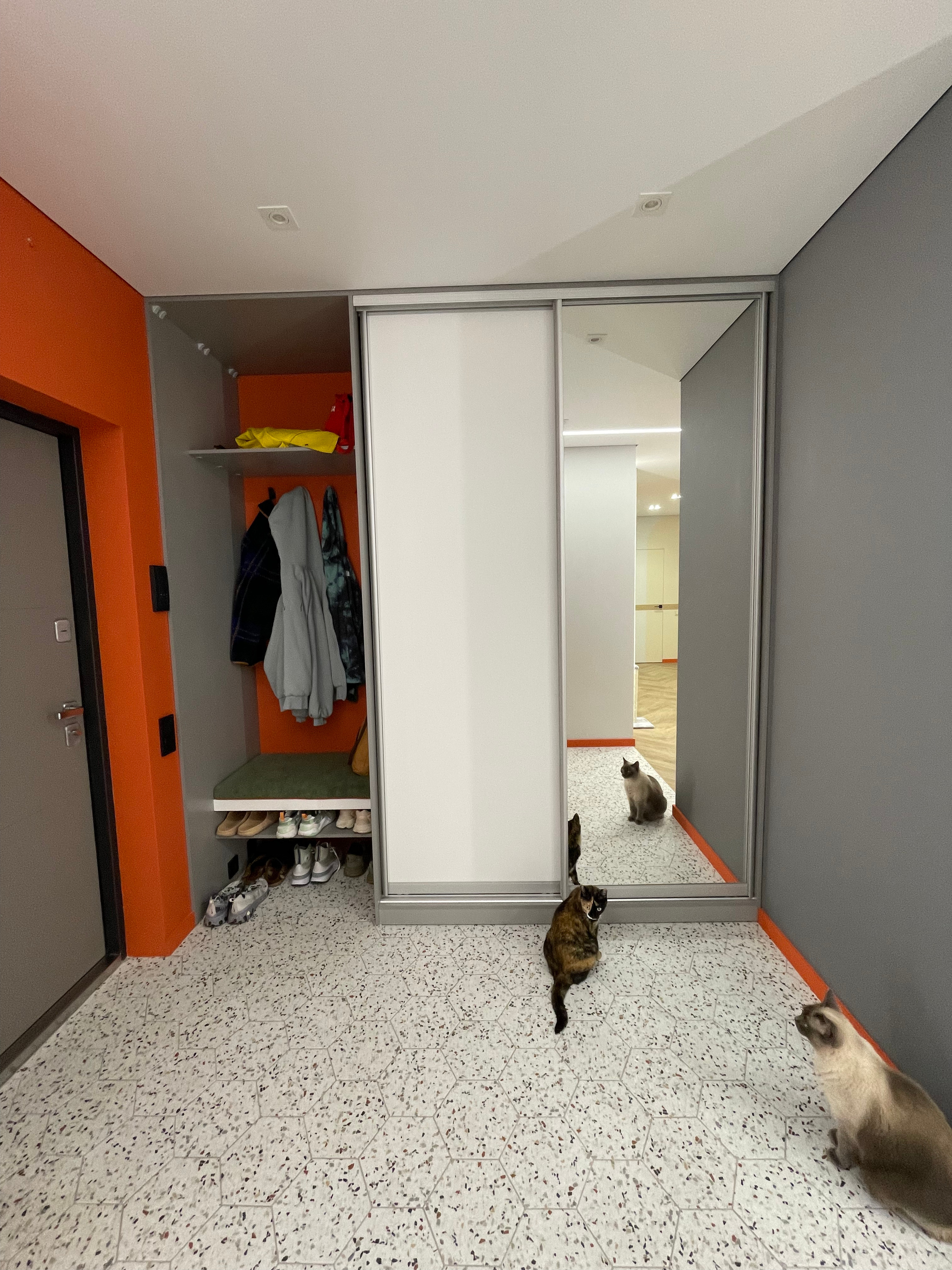 «Цитрусовый микс» 87кв.м, фото. Дизайнер интерьеров Olala interior design