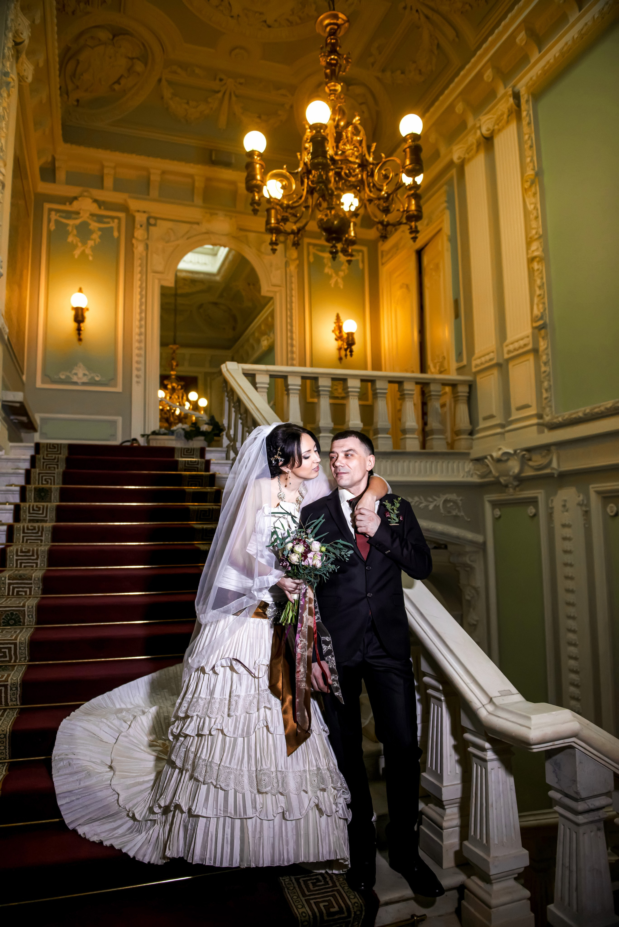 Свадебная фотосессия в Доме Архитектора на Большой Морской ул. Портретный, семейный и свадебный фотограф в Санкт-Петербурге и в Пушкине Ширяев Денис
