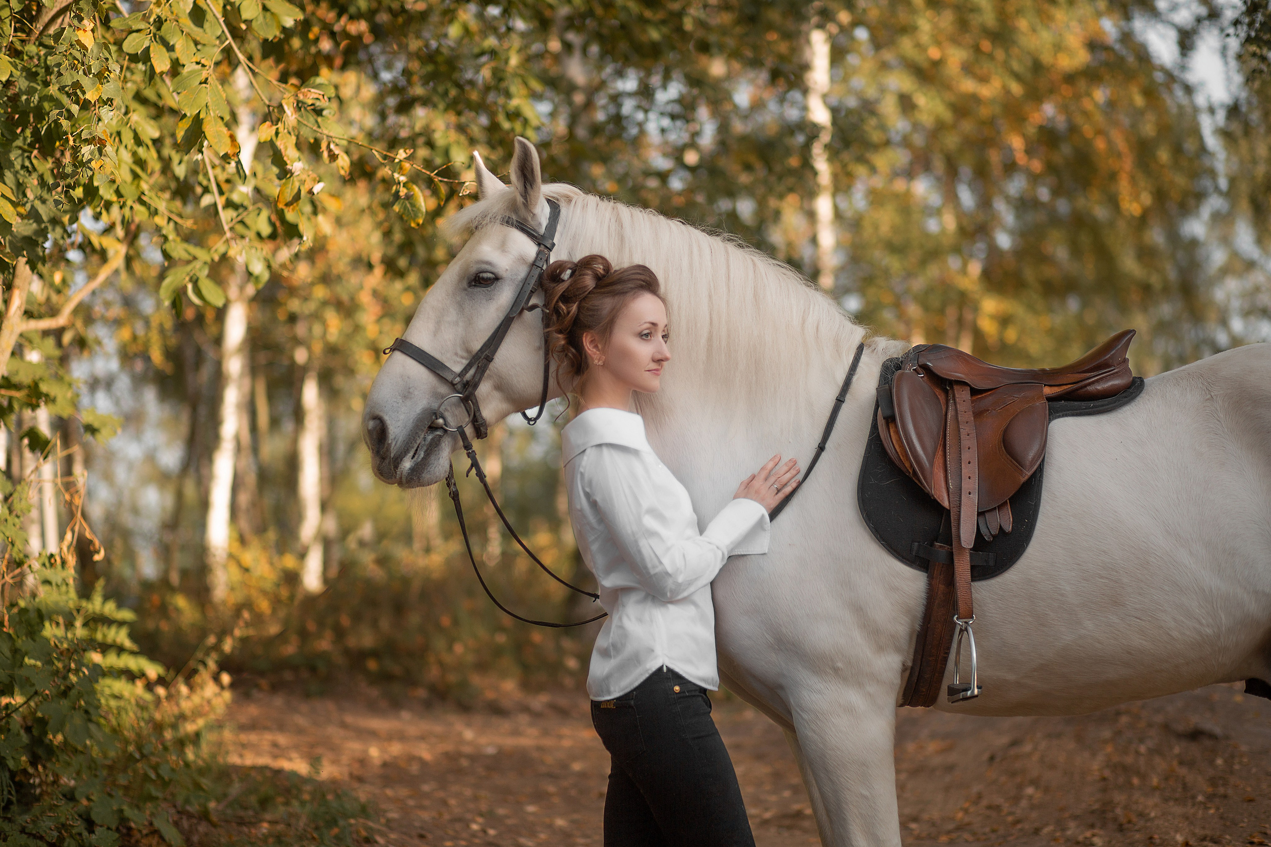 Ольга и Воробей. Фотосессия с лошадьми в Нижнем Новгороде