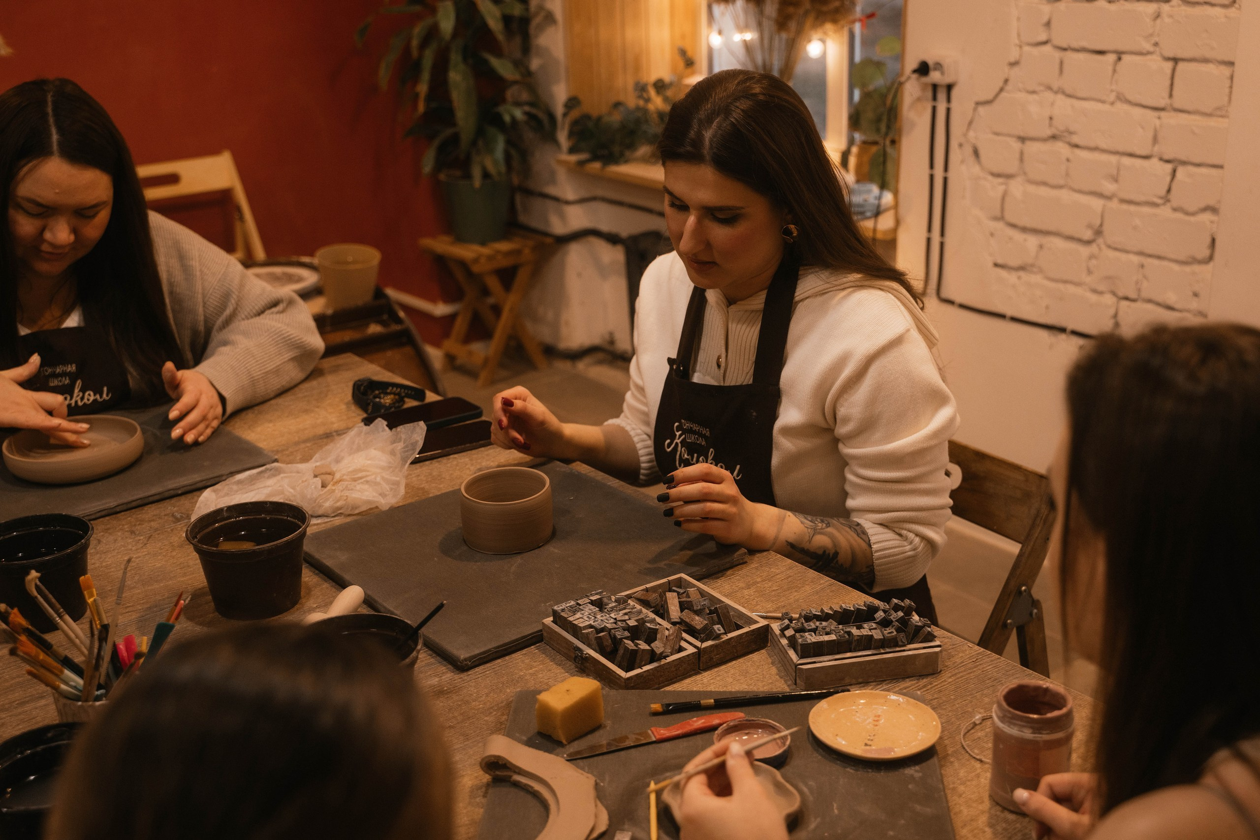 День рождения в гончарной мастерской. Свадебный, семейный фотограф в Рязани Лена Брант