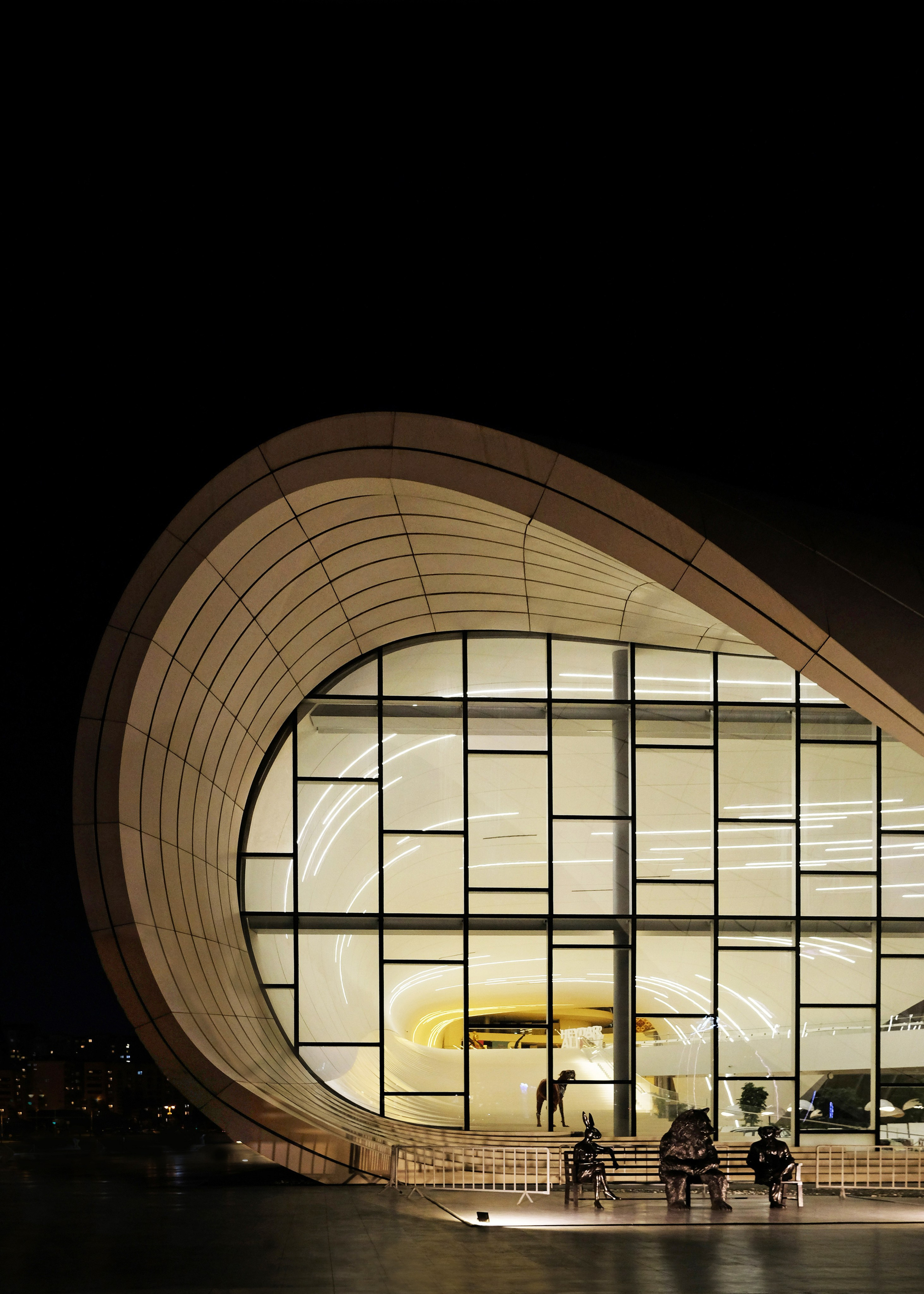 Zaha Hadid Baku Aliev Center. Интерьерный архитектурный фотограф | interior architectural photographer