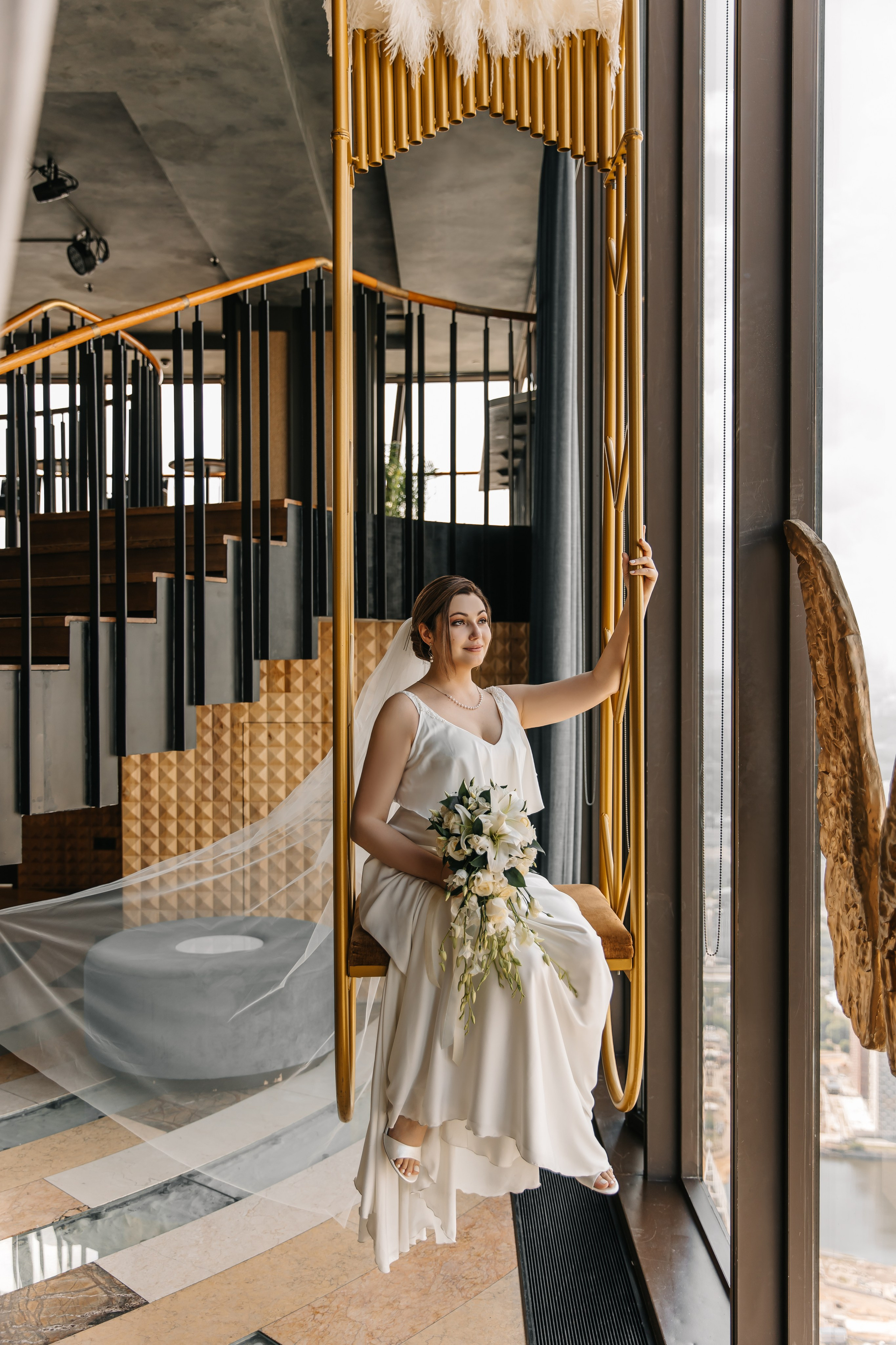 Регистрация брака в ресторане Birds Москва-Сити. Krumstudio фото, видео по Москве и МО