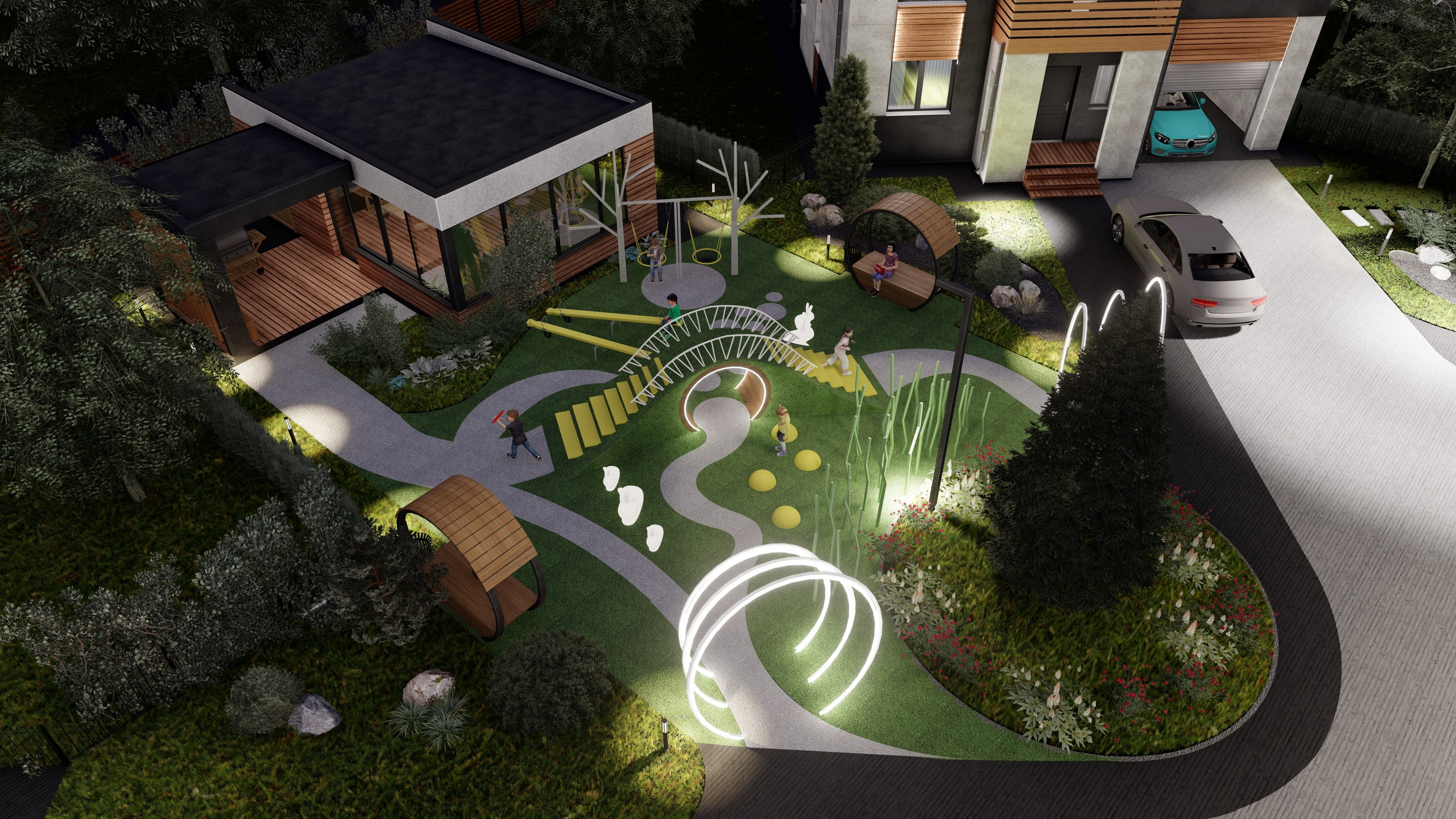 Благоустройство детской площадки. Александра Койтова — Архитектор малоэтажных зданий в Новосибирске