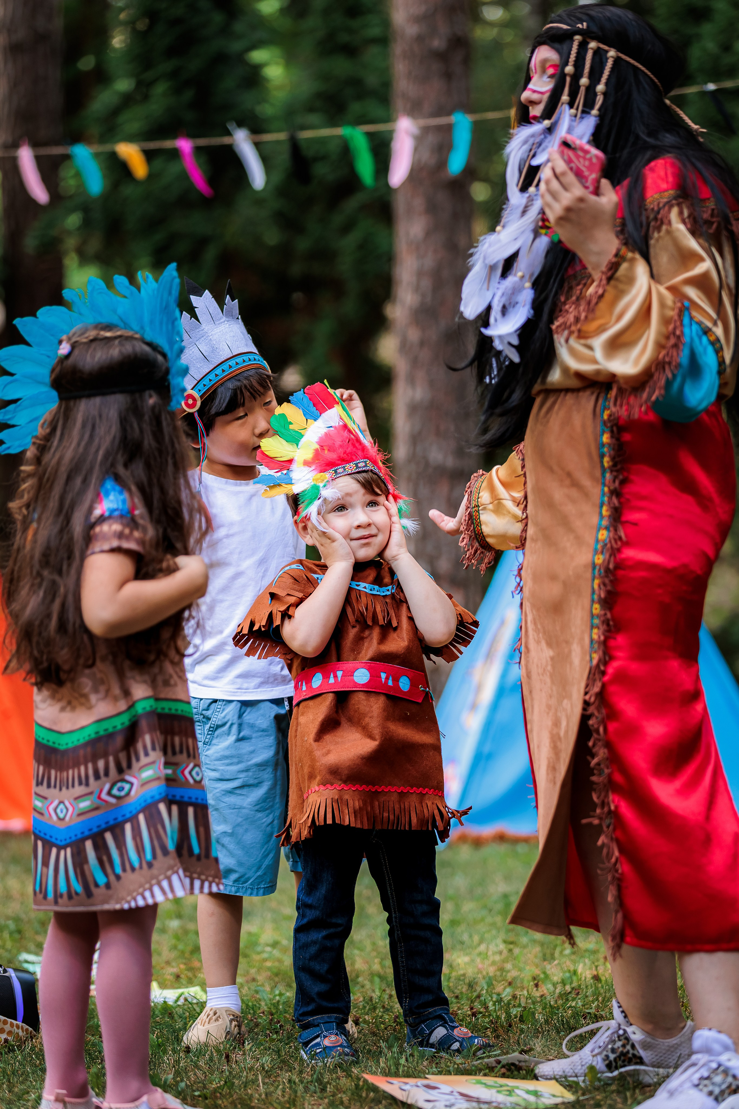 День рождения Леона «Индейцы». Семейный и детский фотограф Комина Елена, Власиха, Одинцово