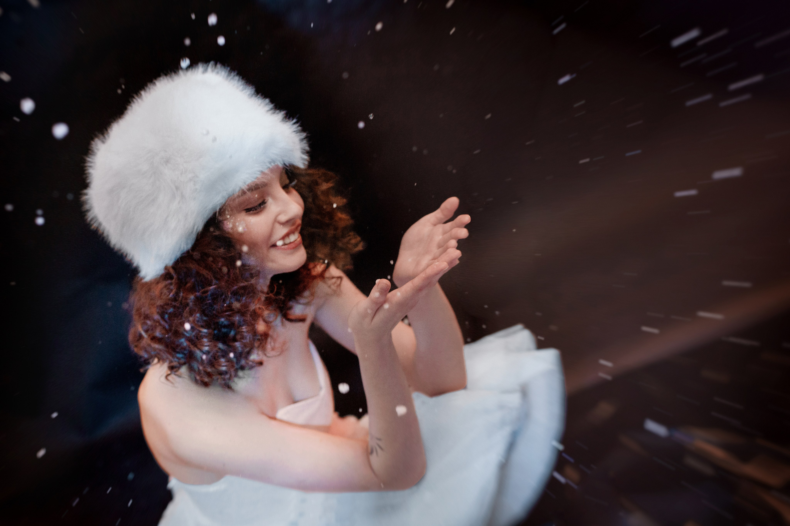 Индивидуальна зимняя фотосессия в студии. Фотограф Ставрополь Пятигорск Елизавета Дарина