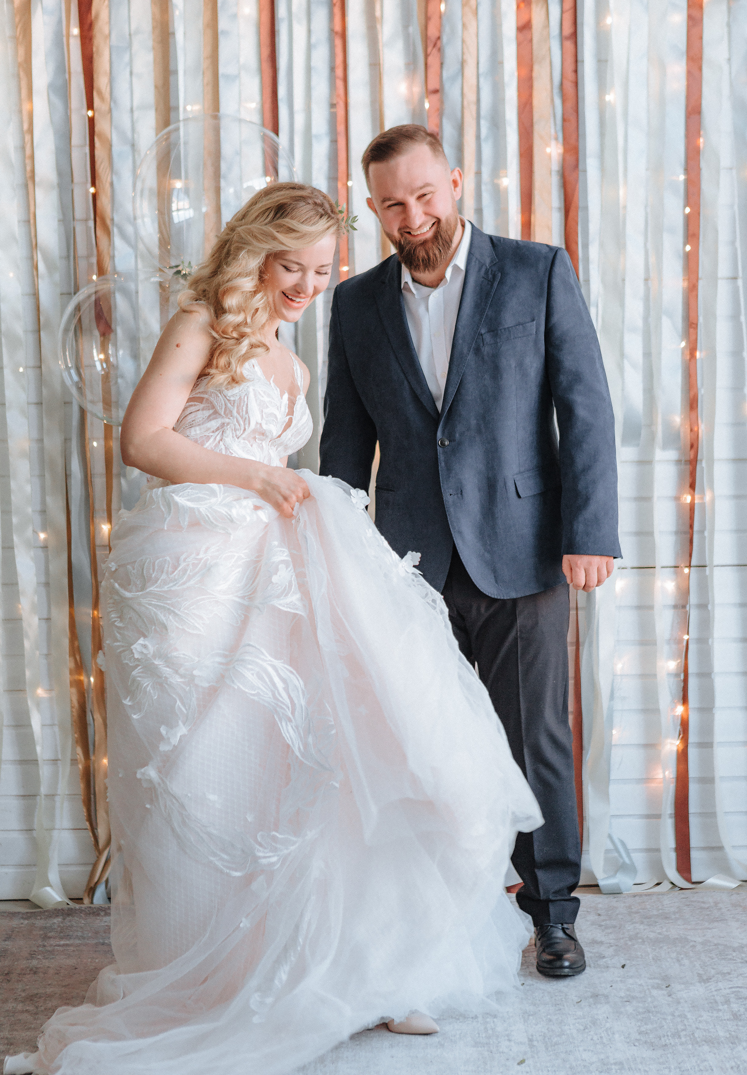 Камерная свадебная церемония в студии. Фотограф Москва и Московская область