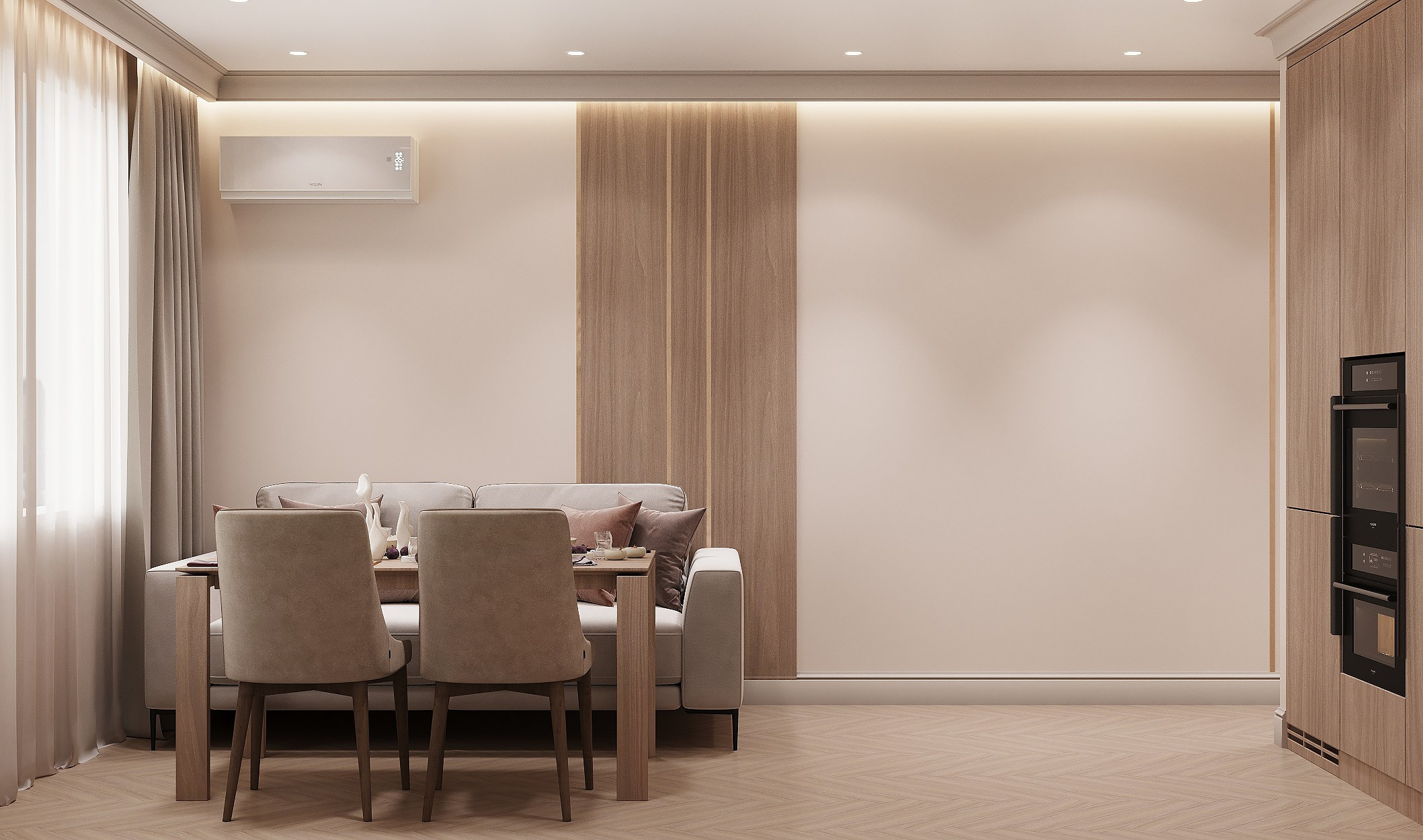 Дизайн-проект однокомнатной квартиры в ЖК Галактика. Дизайнер интерьера квартир и частных домов