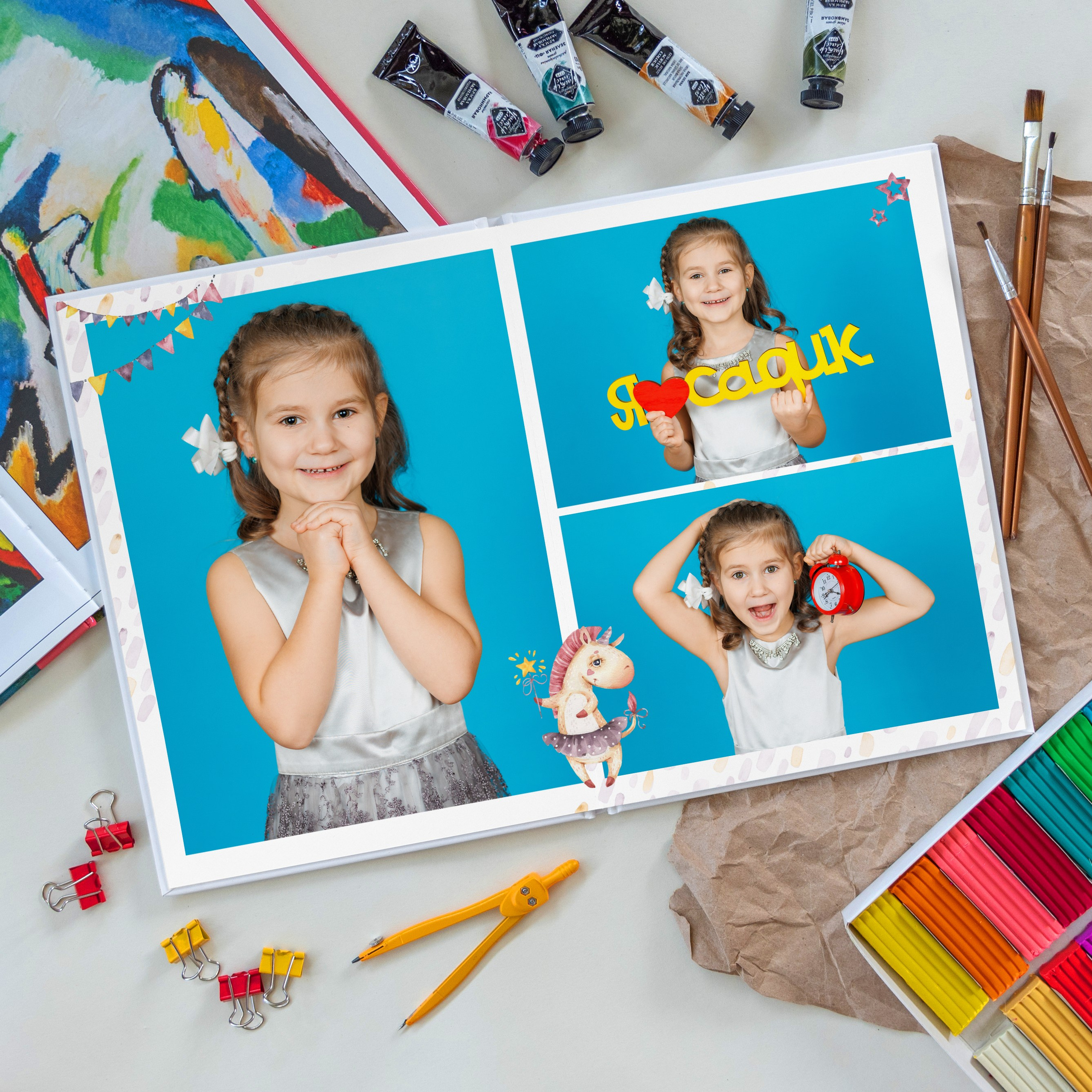 Варианты альбомов для детского сада. Выпускные альбомы в Москве фотограф Алина Пащук