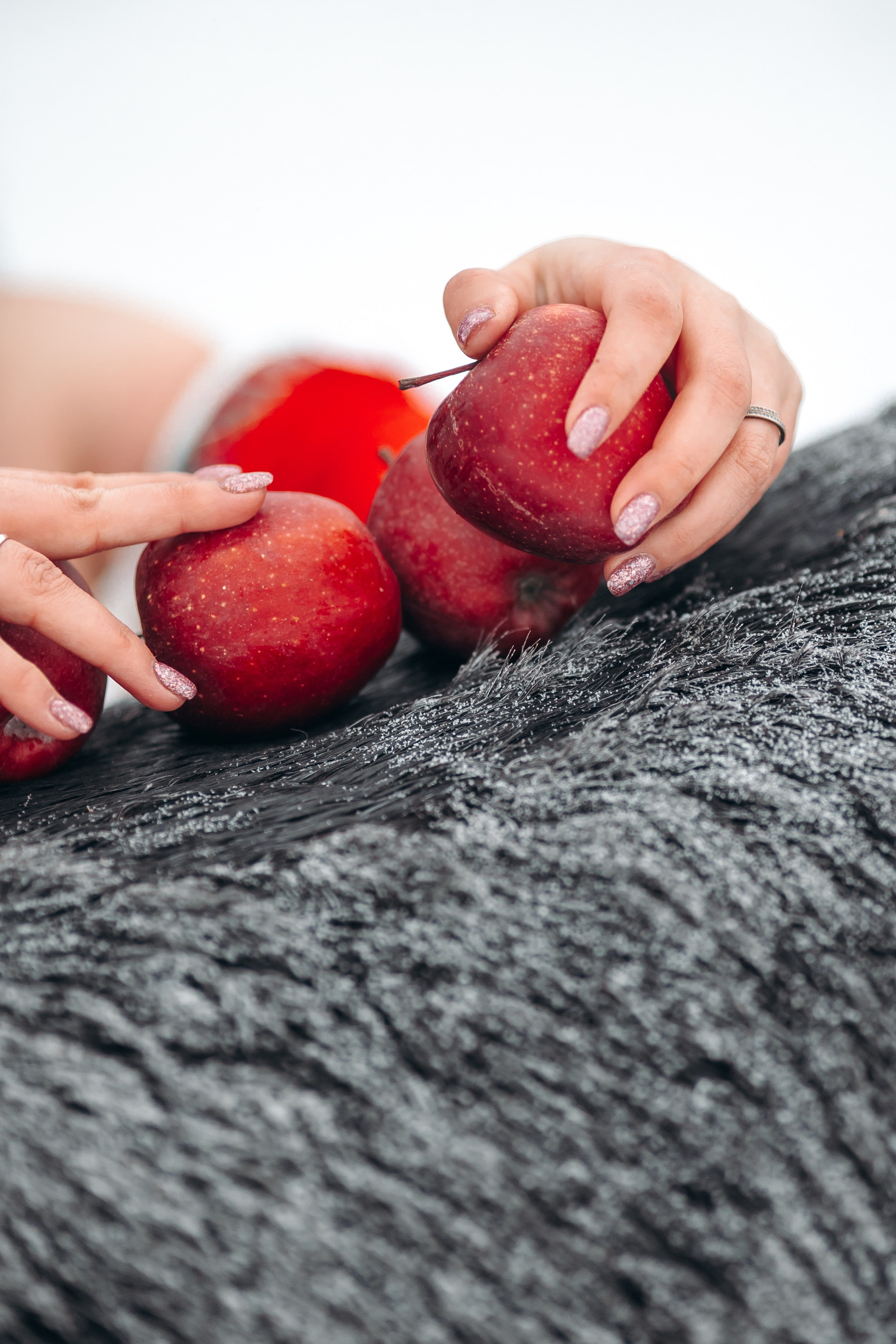 Яблоки на снегу. Анна Молчанова конный фотограф в Тюмени | фотосессии с лошадьми Тюмень