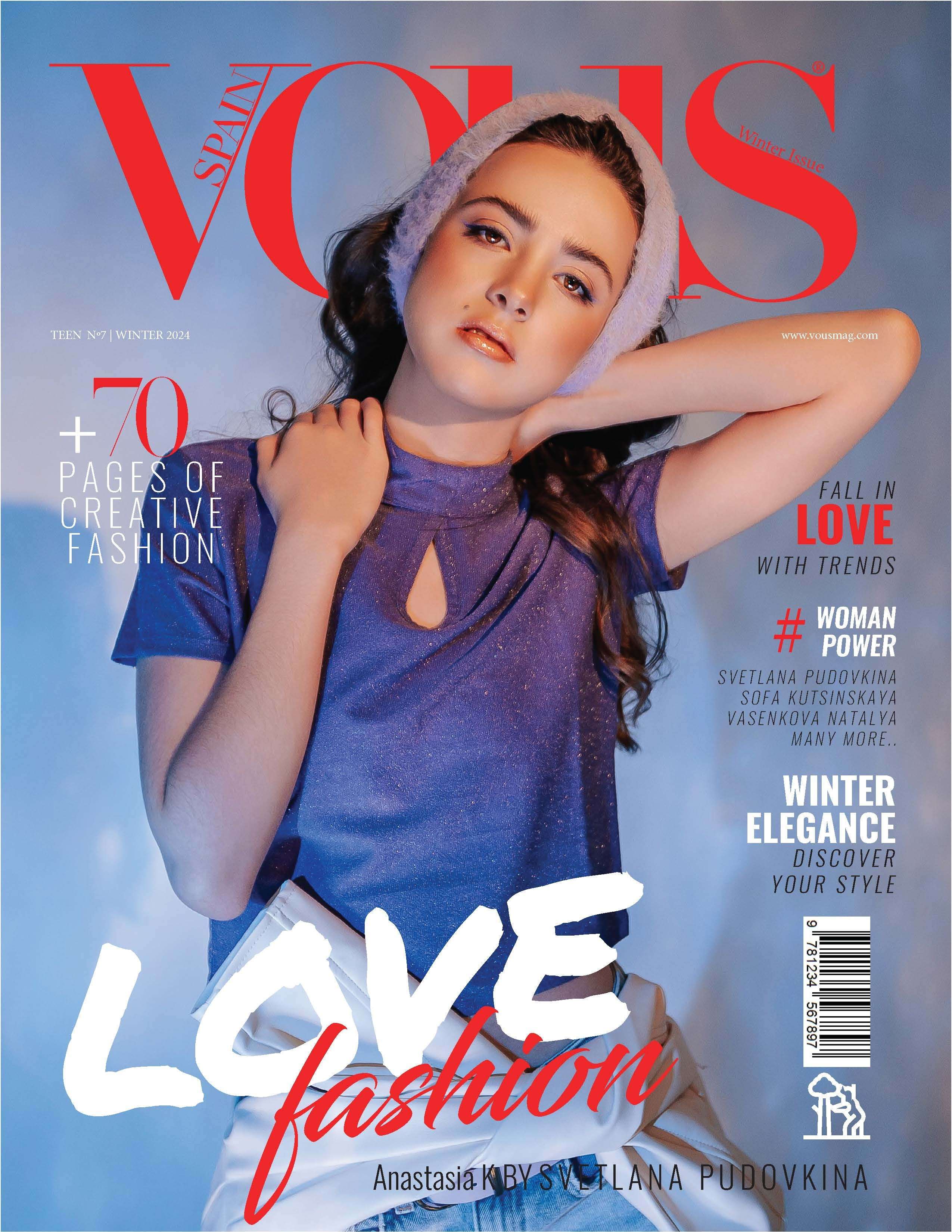 Публикация VOUS MAGAZINE TEEN (PREMIUM Publication Madrid, Spain). Фотограф Тольятти Светлана Пудовкина