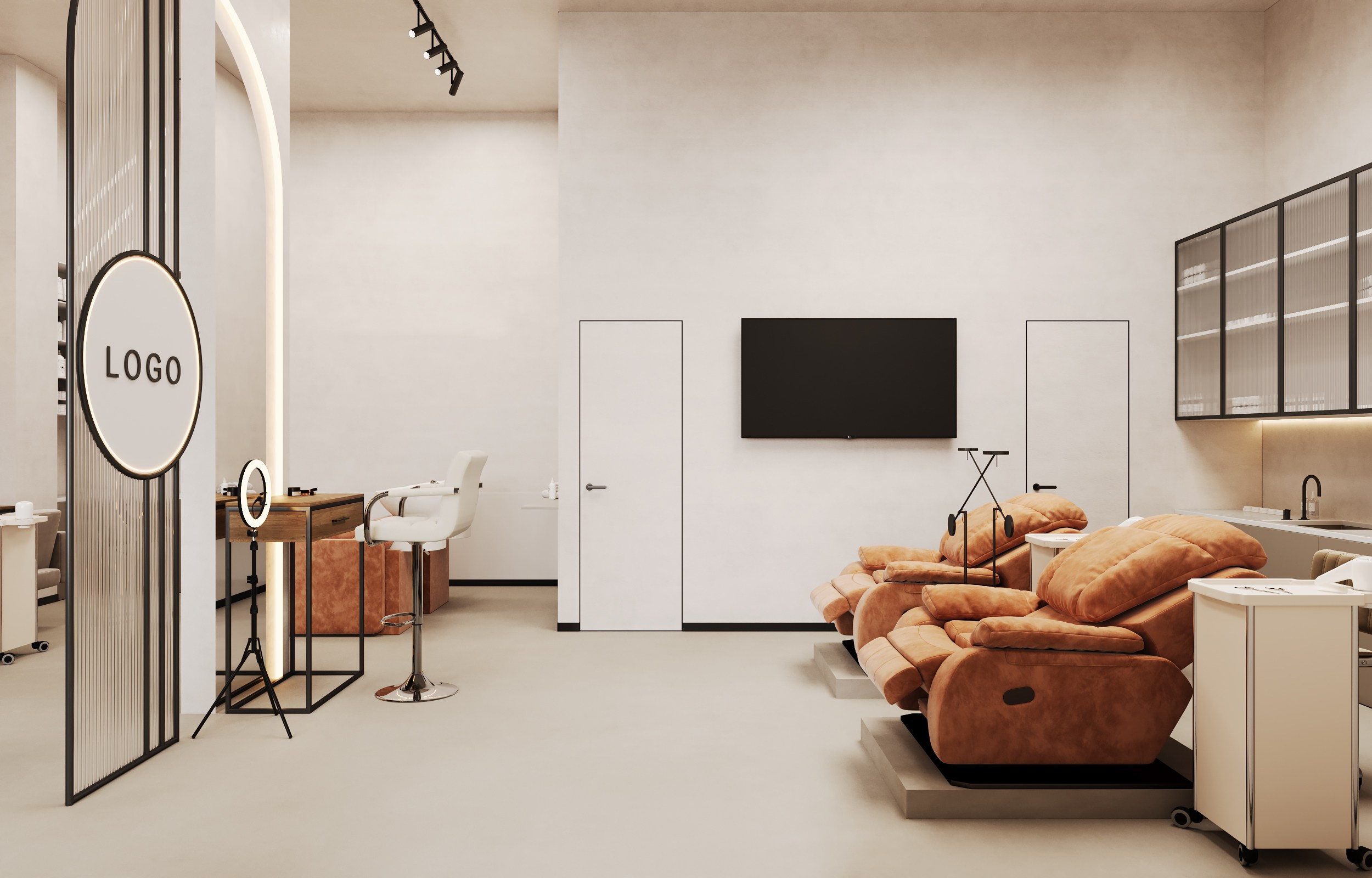 Beauty Salon Tatcher. Дизайн интерьера | 3D визуализация | Миланская Марина