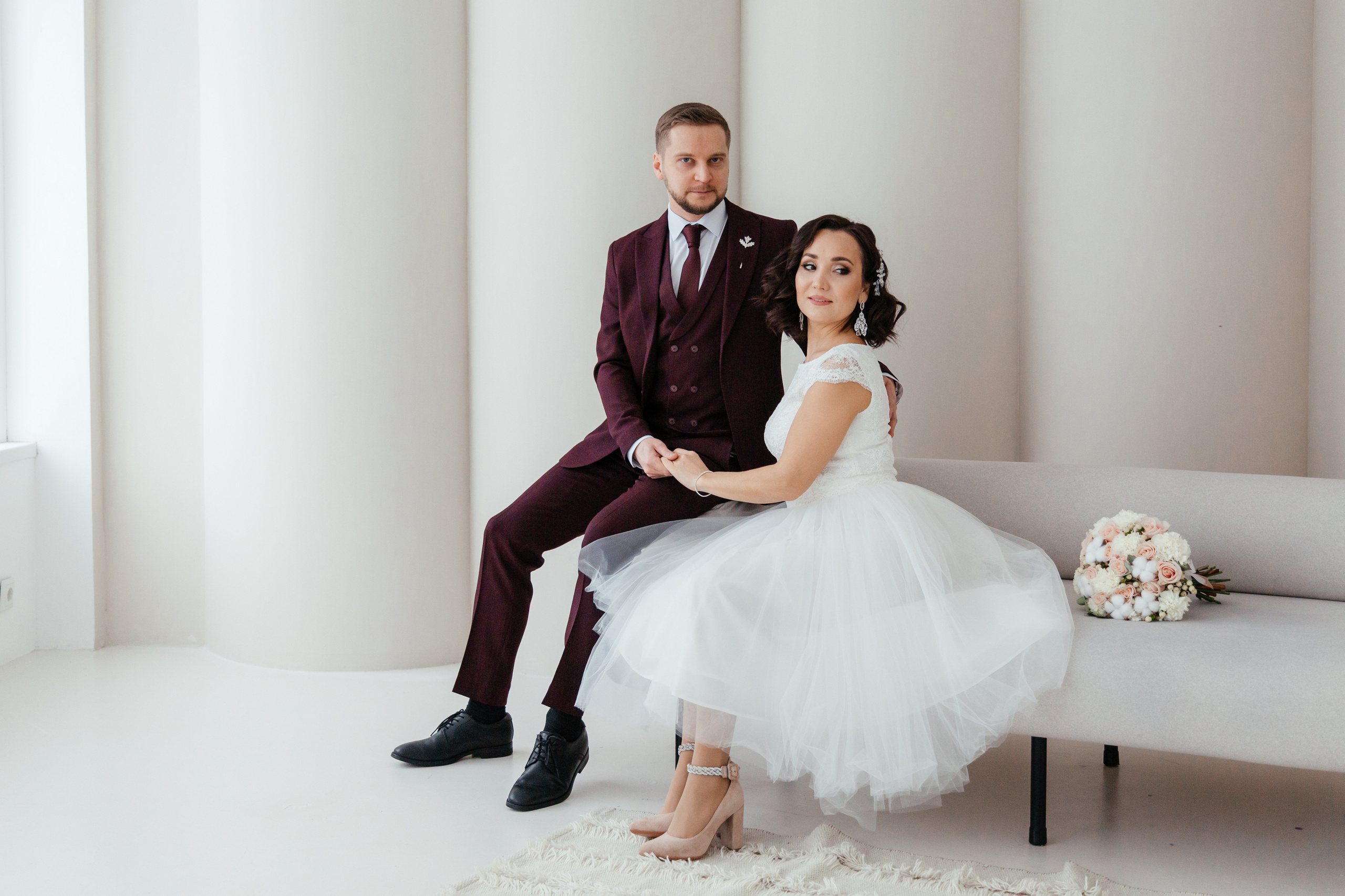 Зимняя свадебная фотосессия. Свадебный и семейный фотограф в Самаре Грибцова Людмила