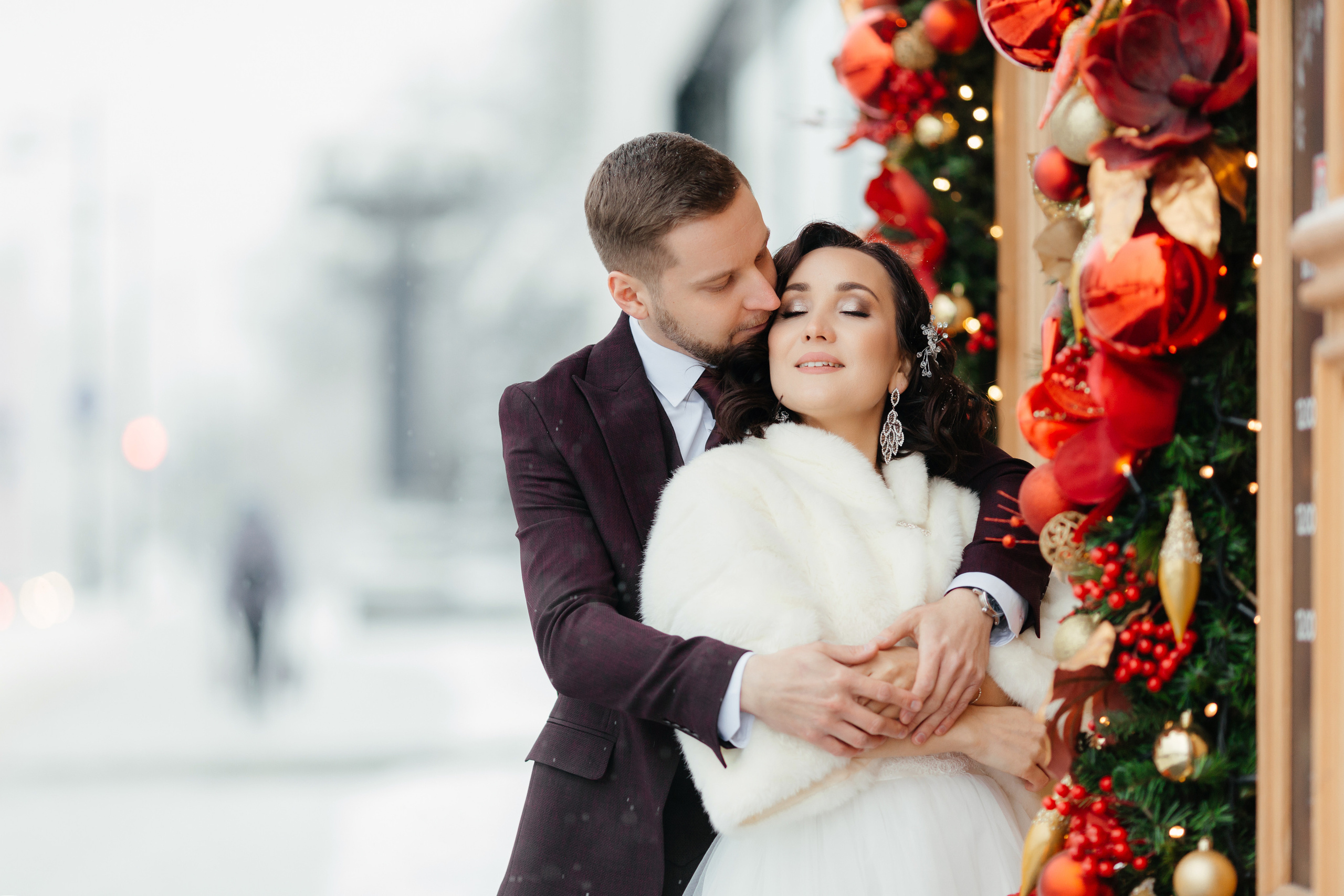 Зимняя свадебная фотосессия. Свадебный и семейный фотограф в Самаре Грибцова Людмила