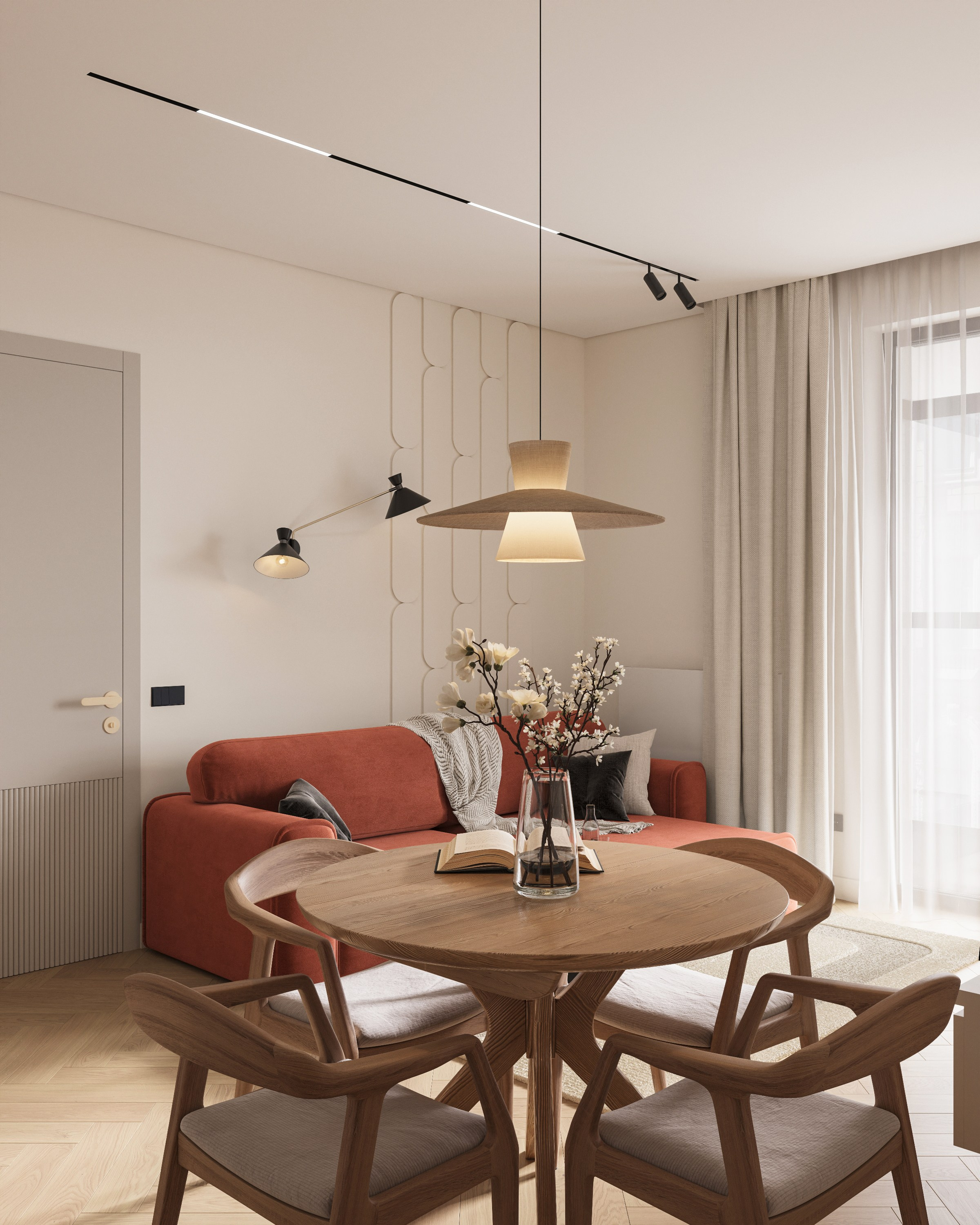 ЖК «Black River» | Living room. 3D визуализация интерьеров — Ирина