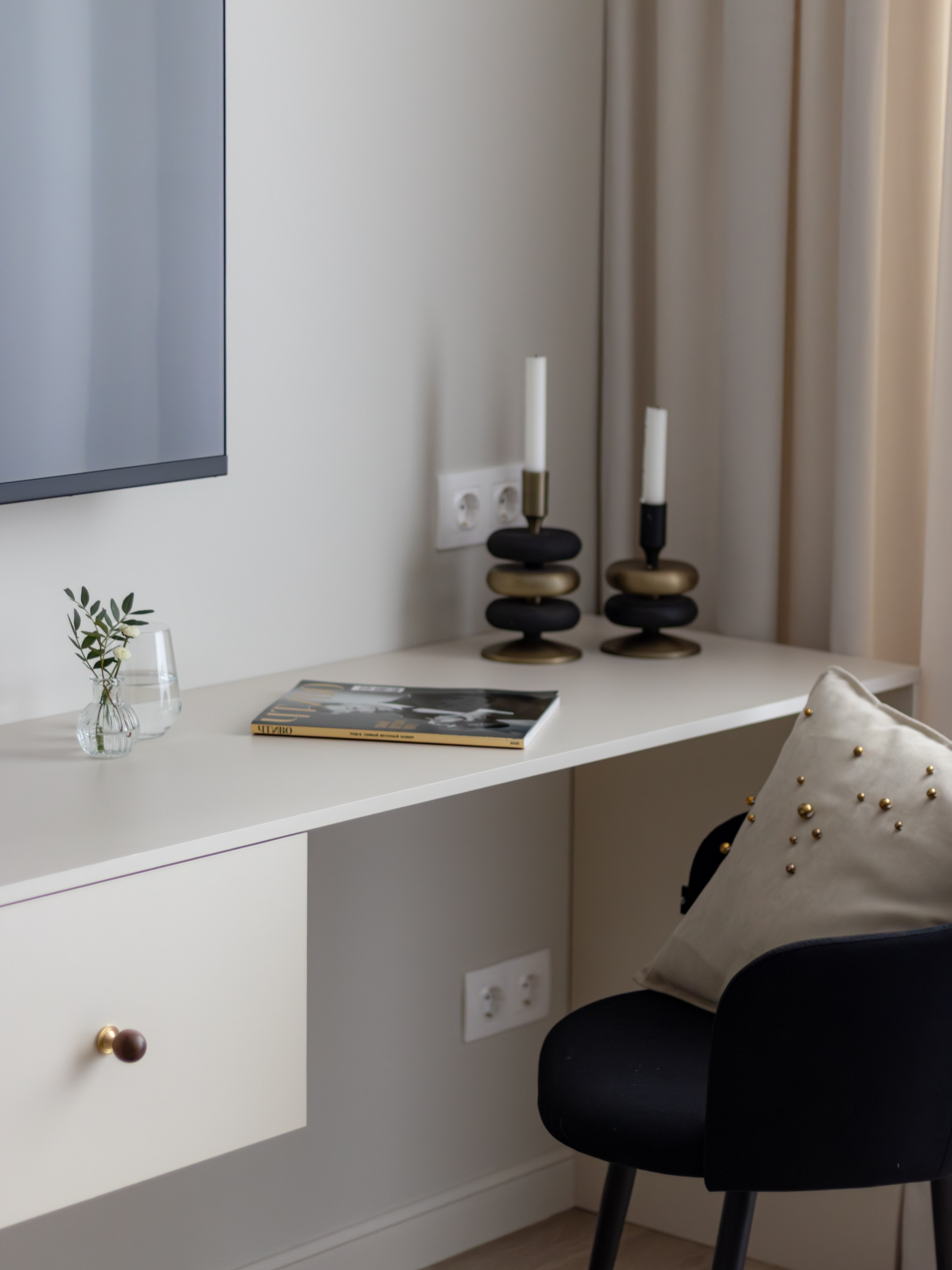 Проект квартиры под аренду дизайнера Екатерины Шейн, 2026. Интерьерный фотограф в Санкт-Петербурге