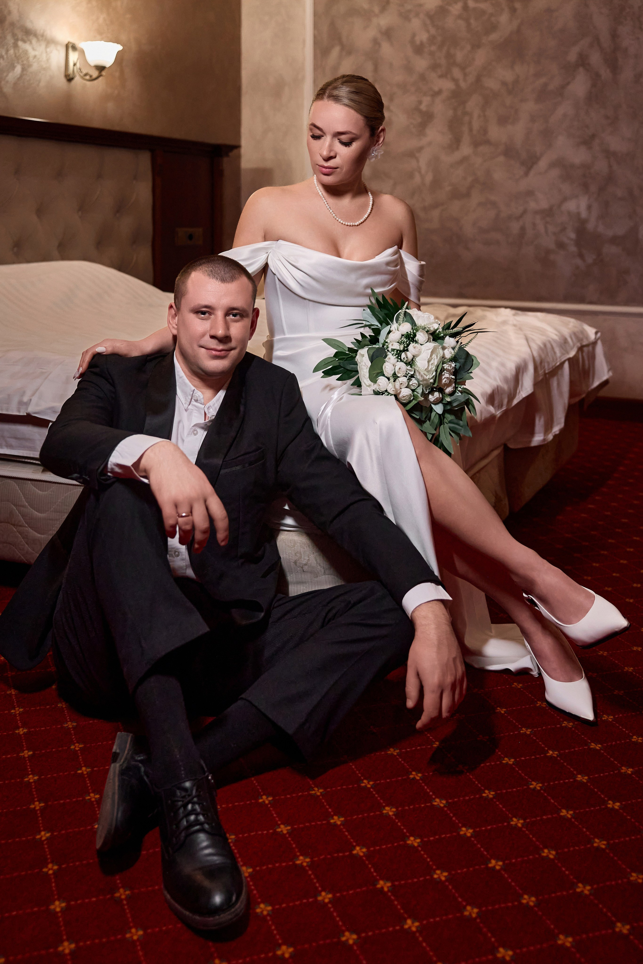 Утро невесты и свадебная фотосессия в гостинице