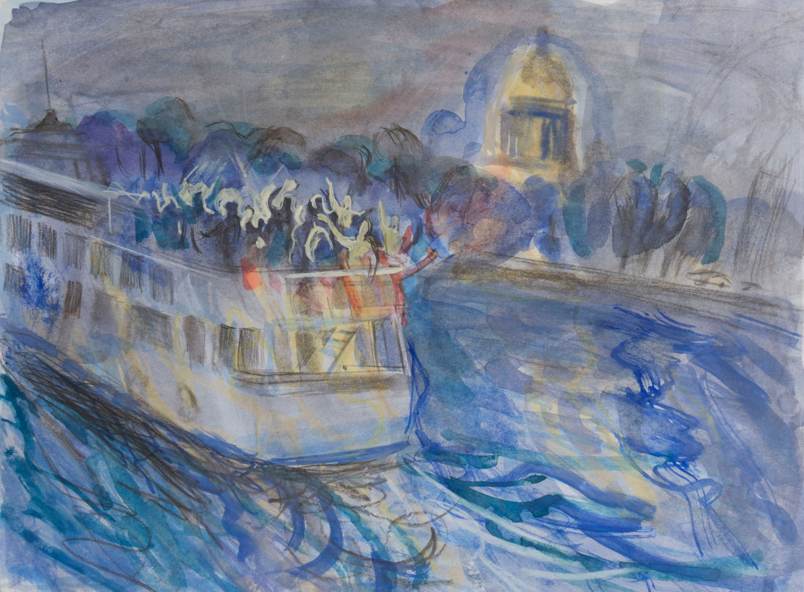 Город, графика. Ольга Васильева художник в Санкт-Петербурге